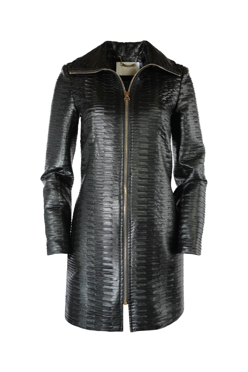 Casaco 3/4 com efeito pele