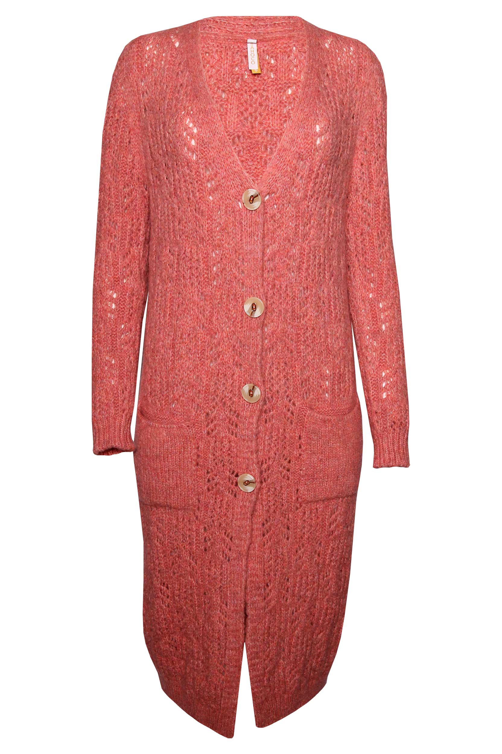 Casaco de Malha Aberta Comprido