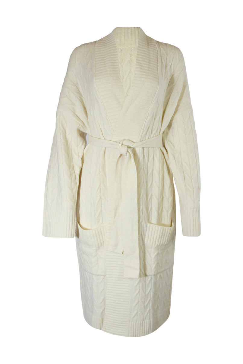 Casaco de malha tipo quimono