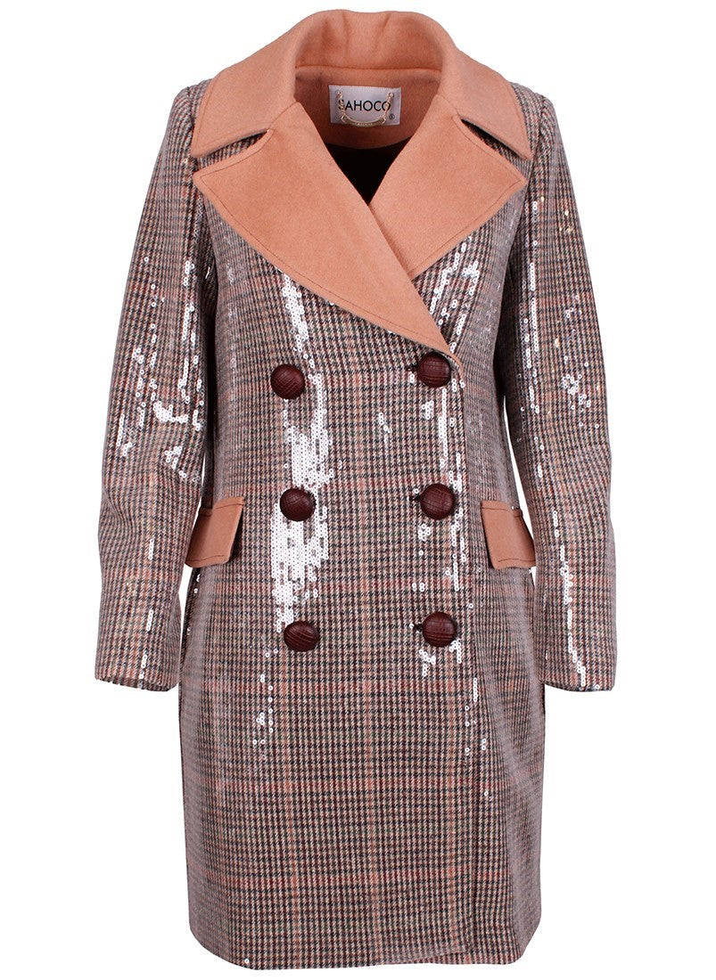 Casaco oversize com lantejoulas