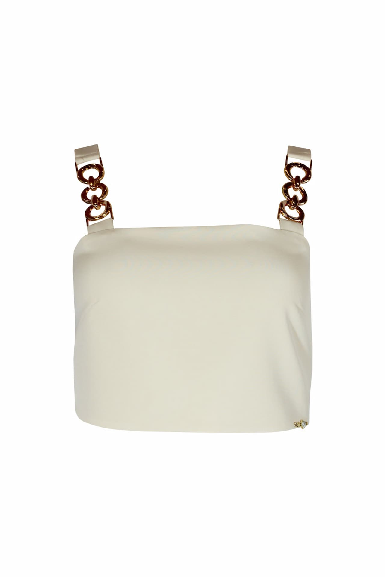 Crop top alça em corrente metálica