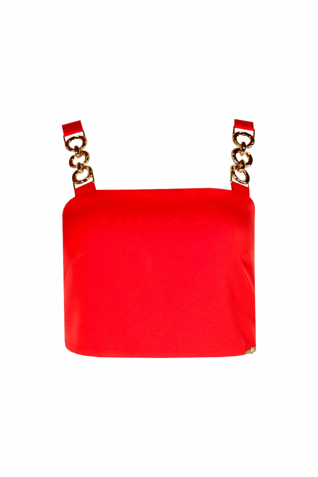 Crop top alça em corrente metálica