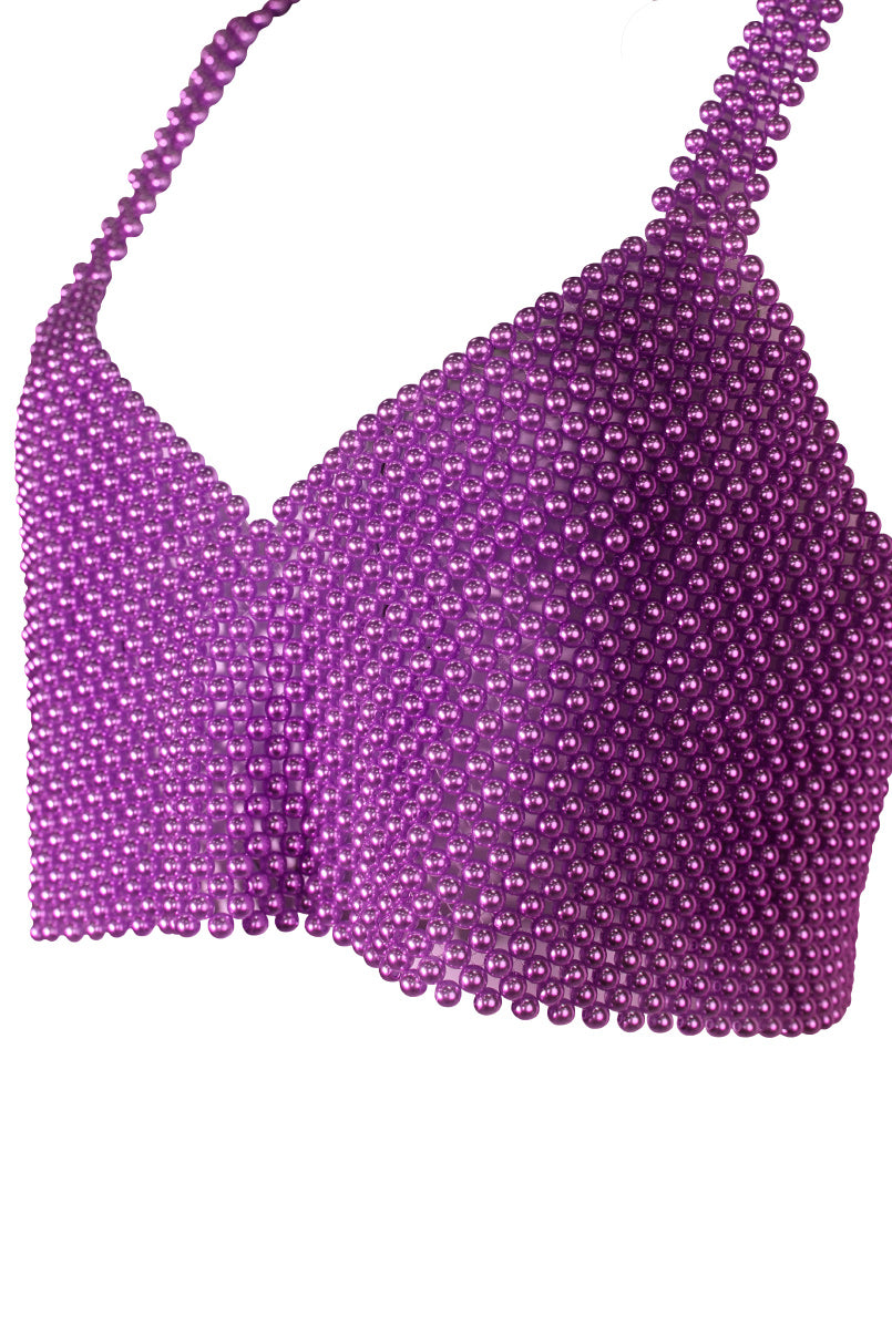 Crop Top em pérolas