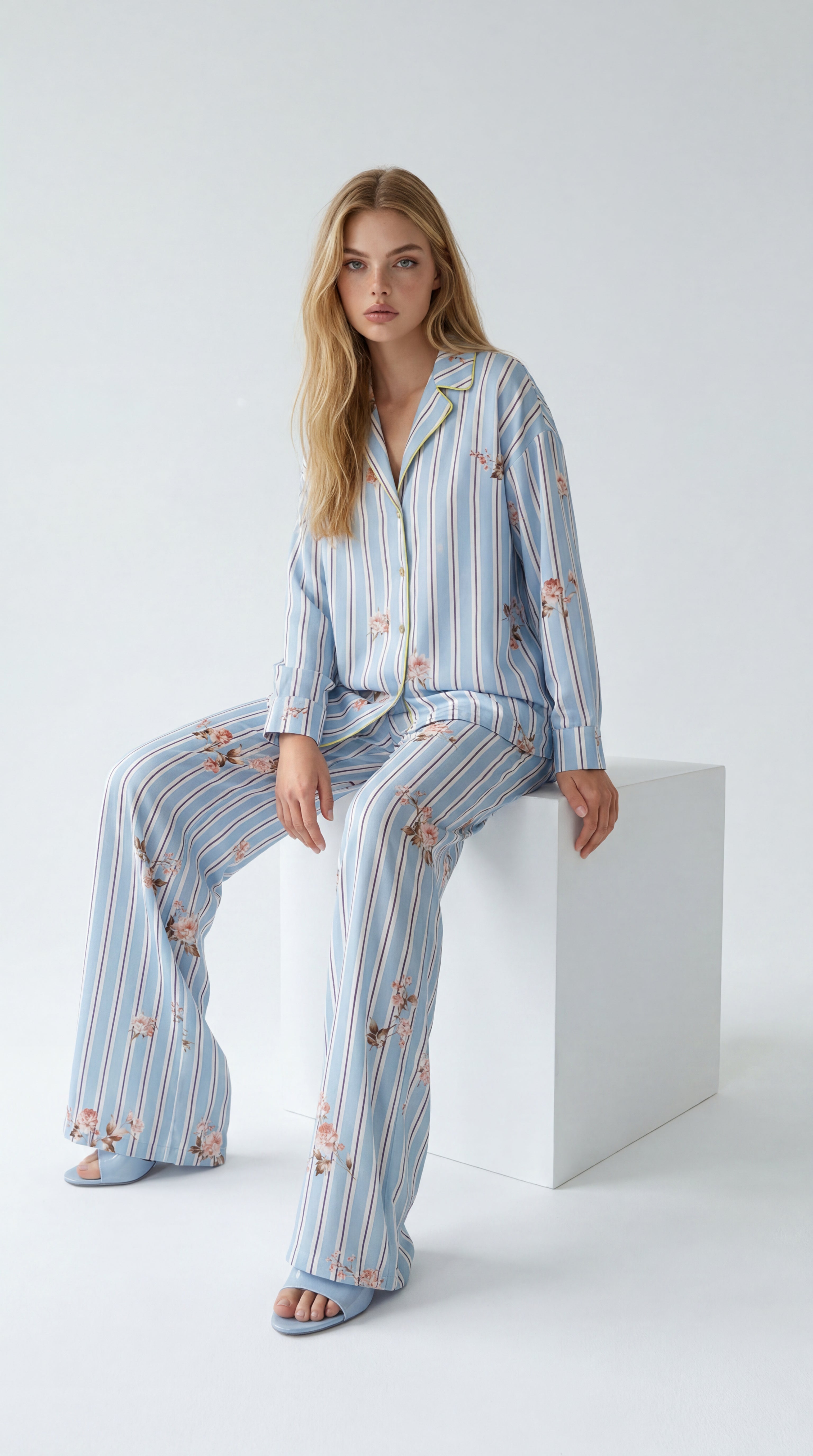 Camisa de Rayas con Flores