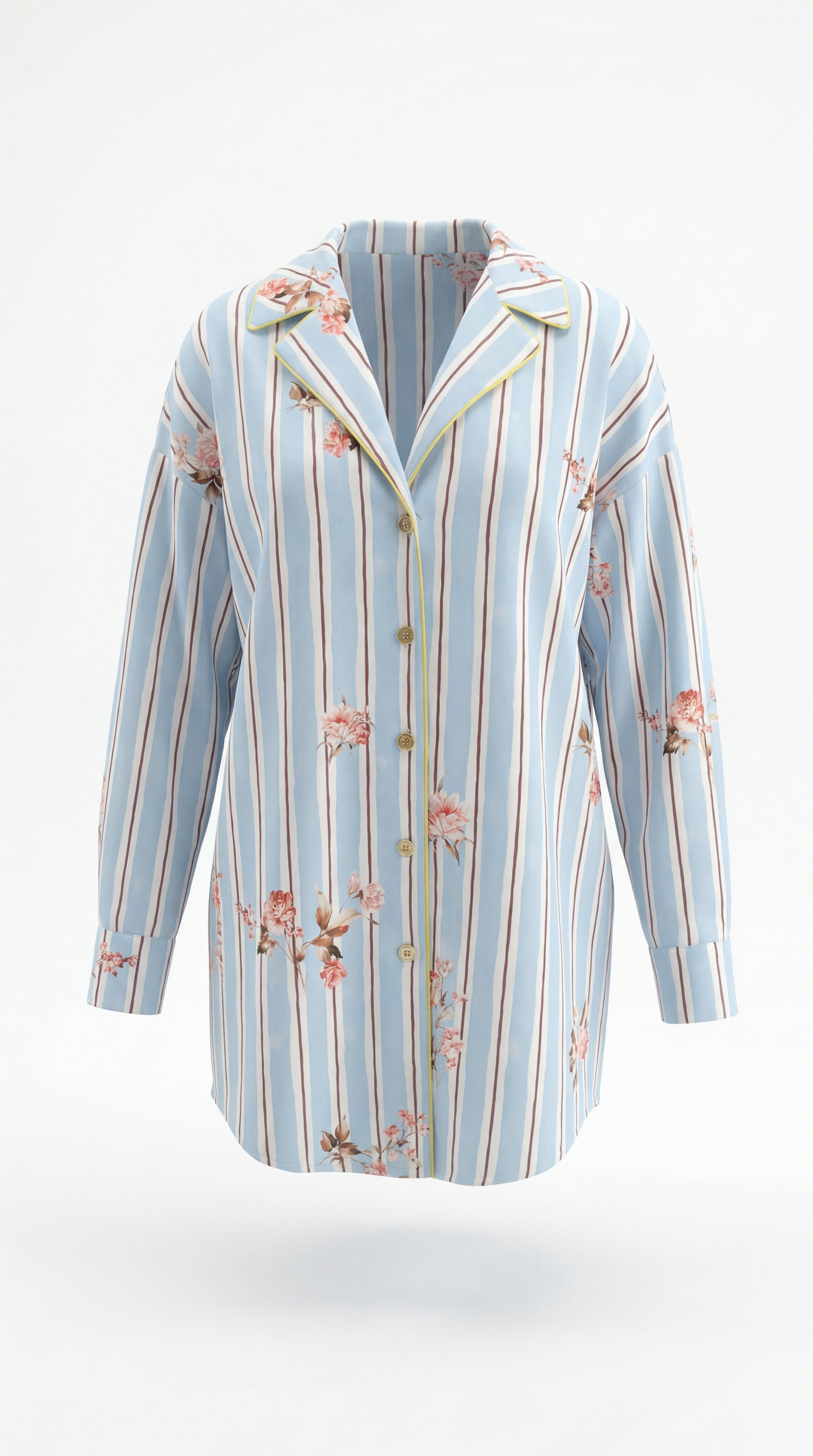 Camisa de Rayas con Flores