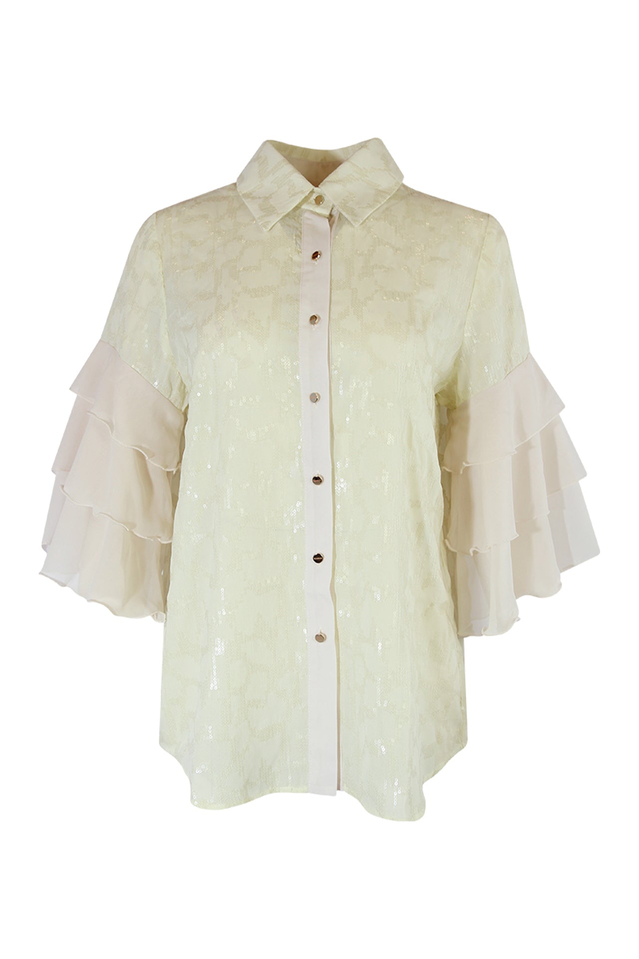 Blusa fluída com folhos