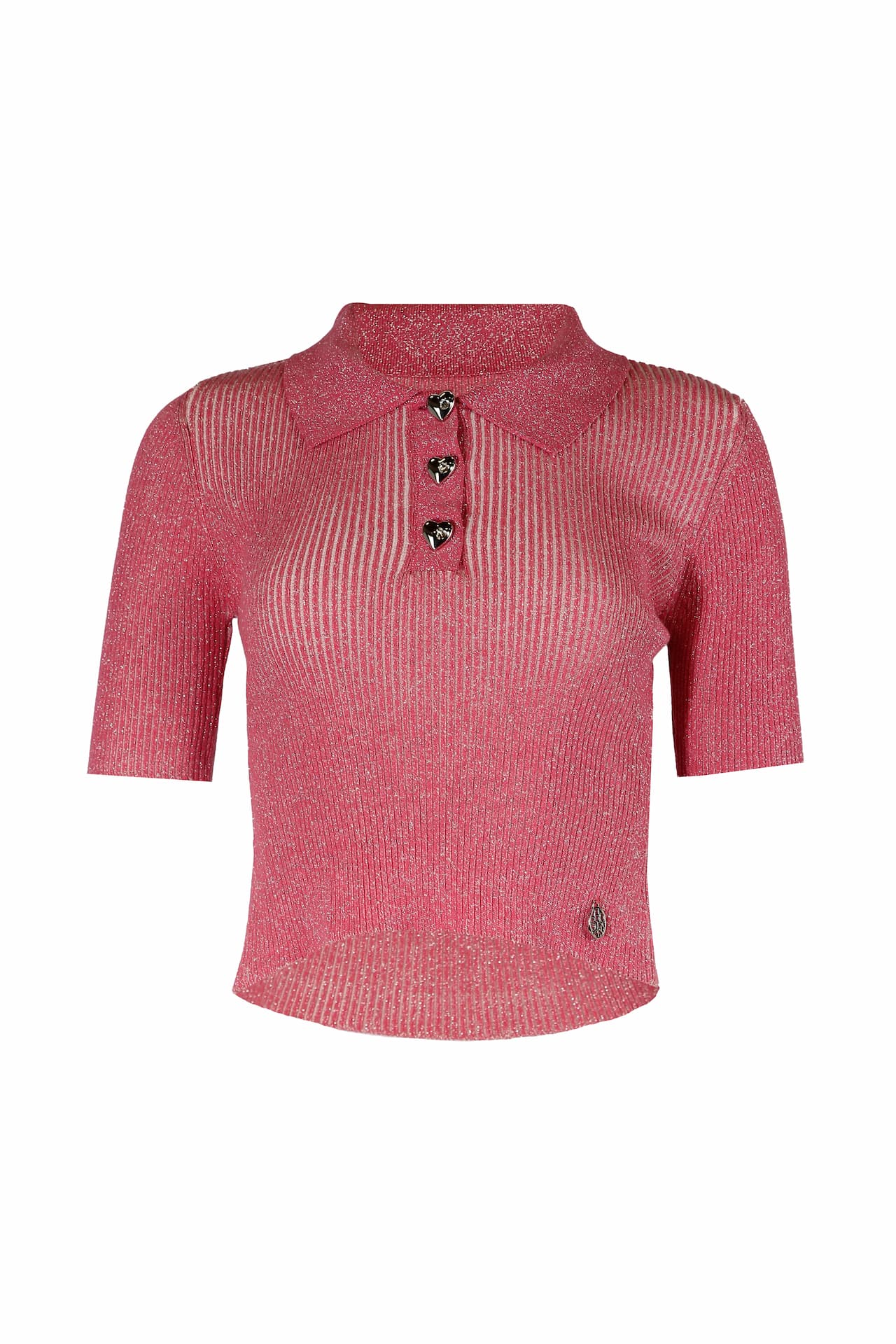 Polo de malha brilhante