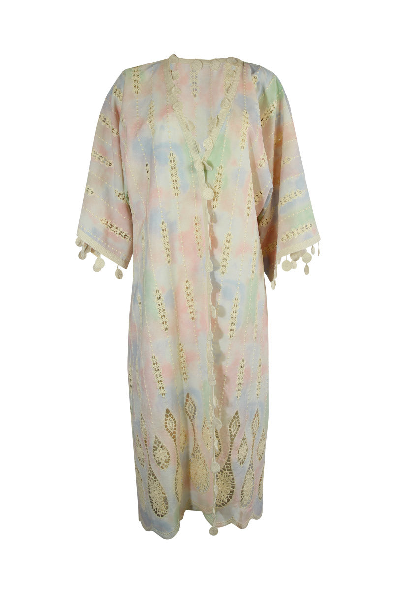 Quimono Comprido Bordado