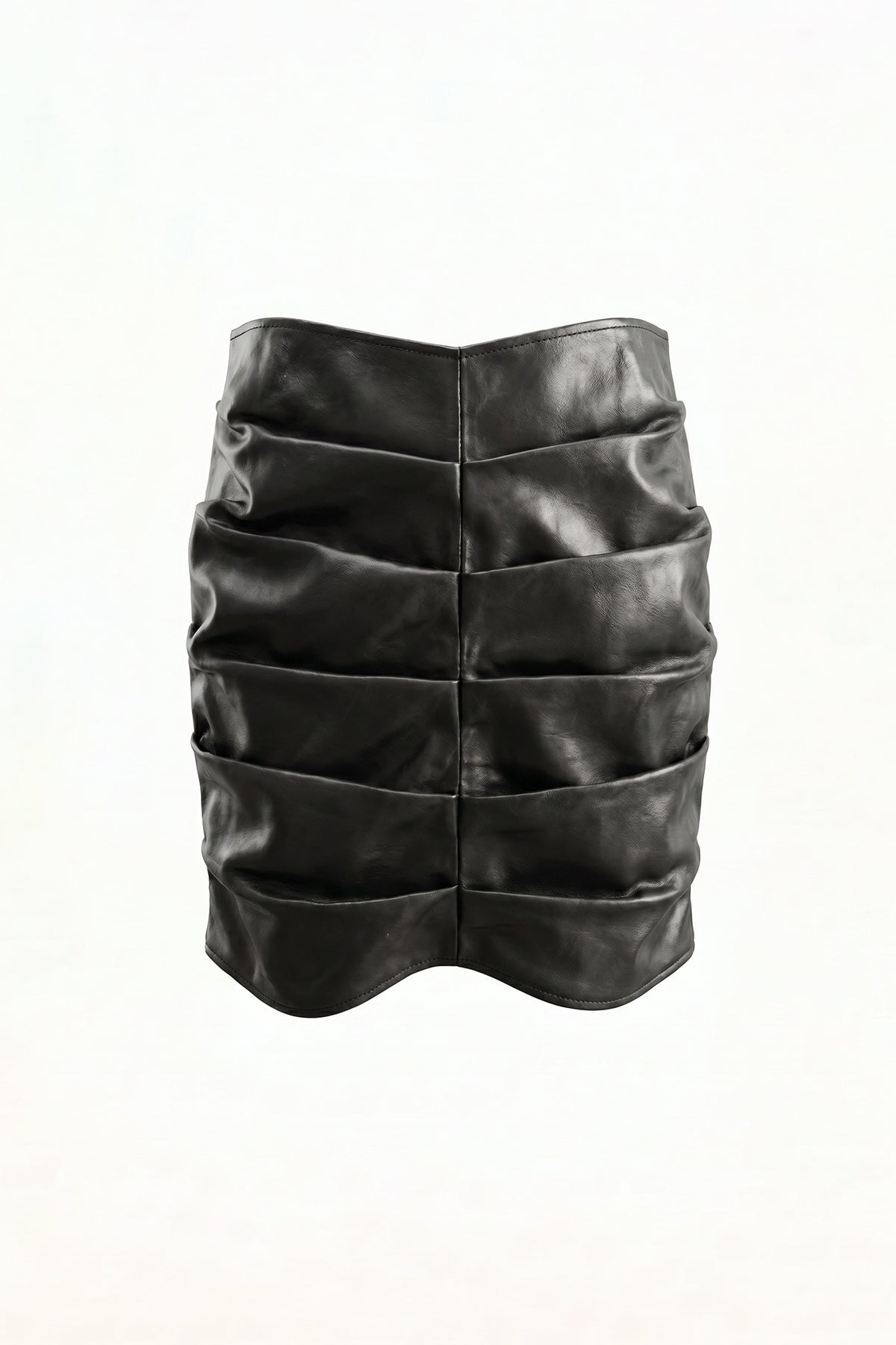 100% Leather Mini Alma Skirt