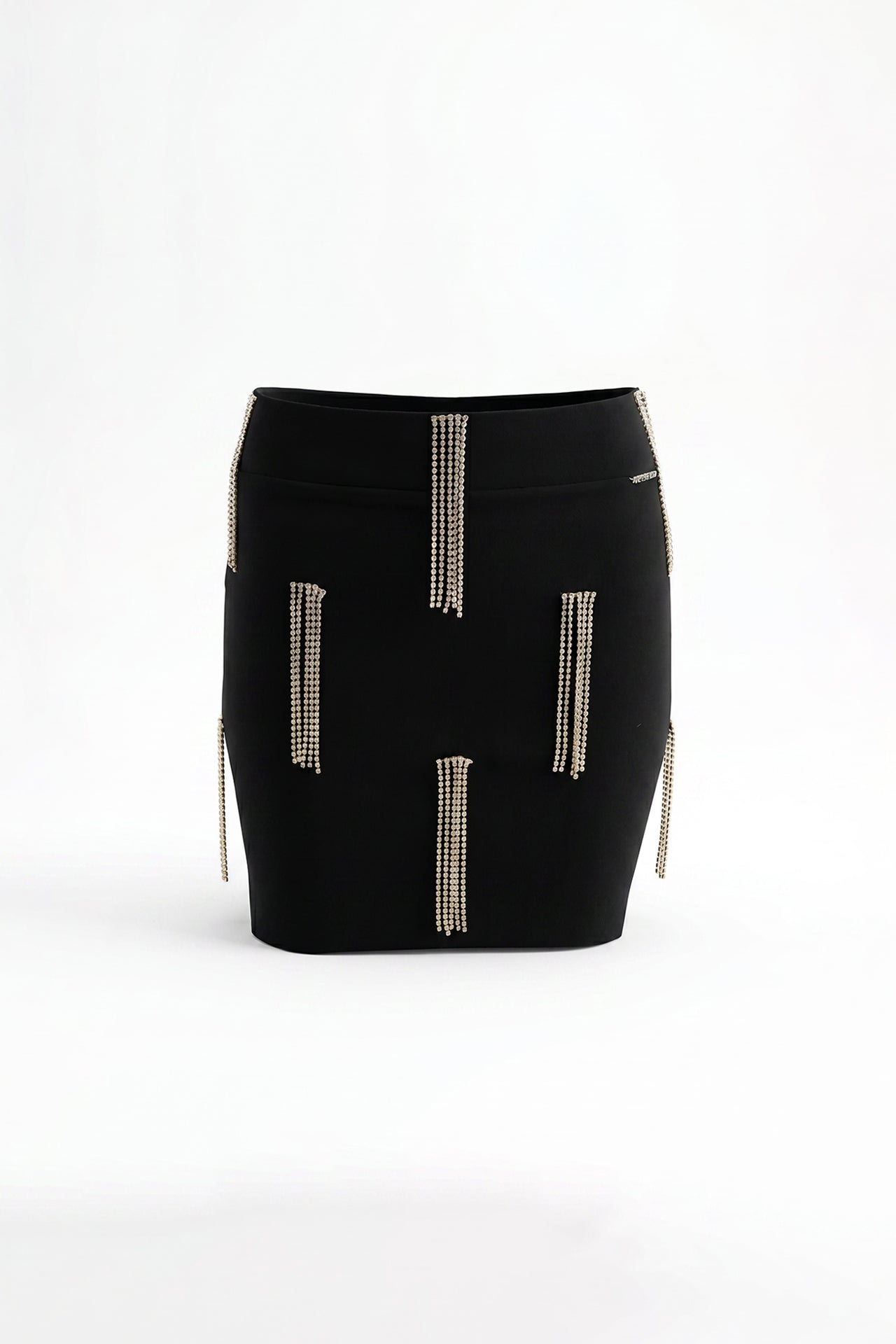 Saia Mini com Franjas Strass