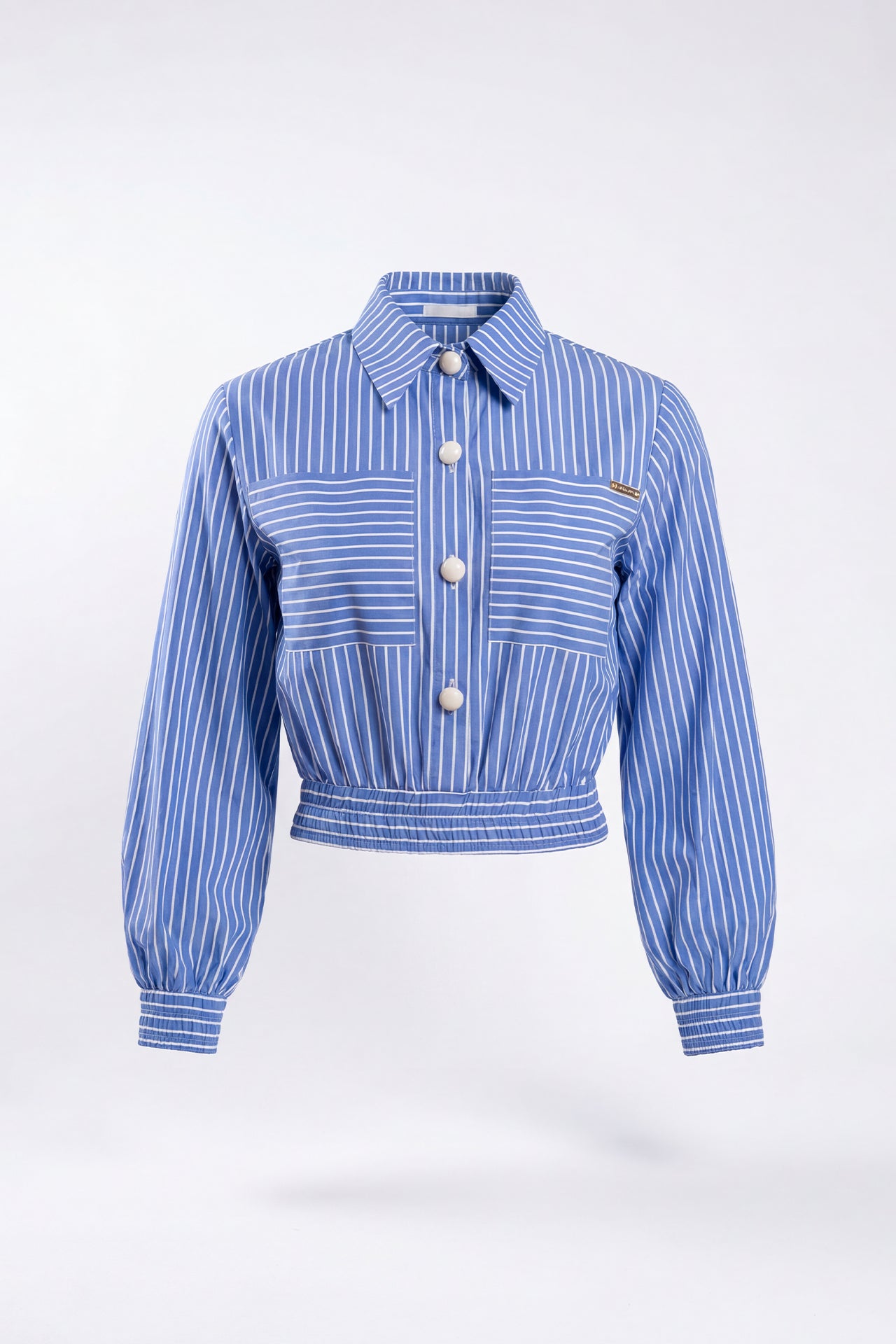 Camisa Cropped às Riscas