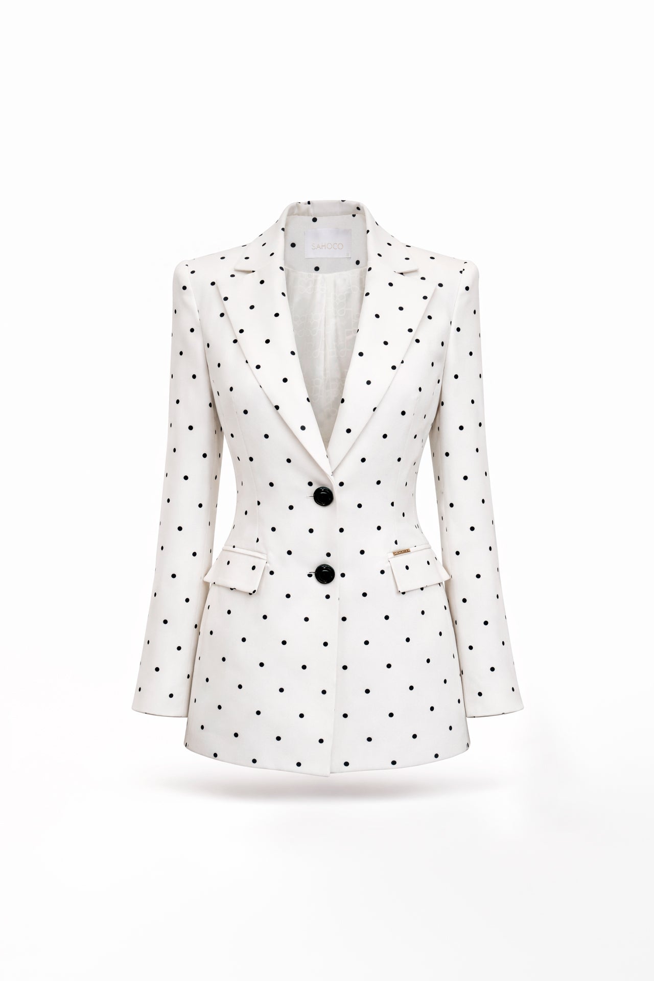 Blazer Citado com Estampado às Bolas