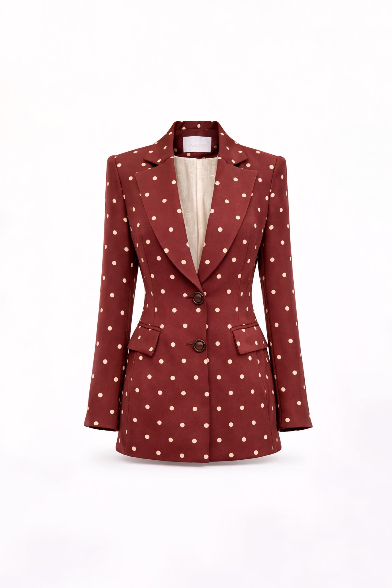 Blazer Citado com Estampado às Bolas