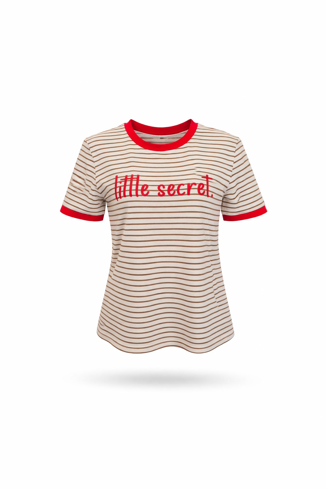 T-Shirts às Riscas de Algodão