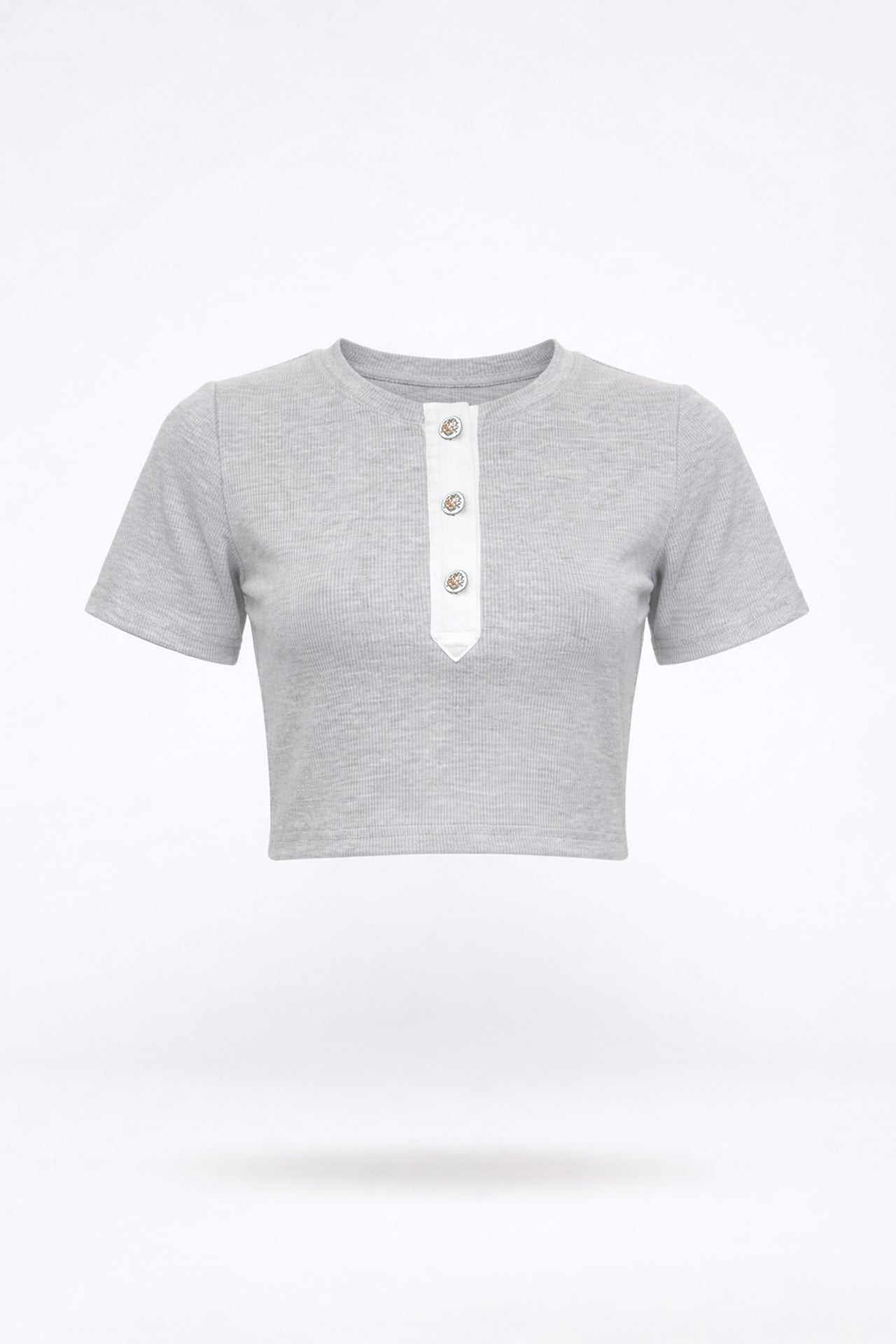 T-shirt Cropped com Botões