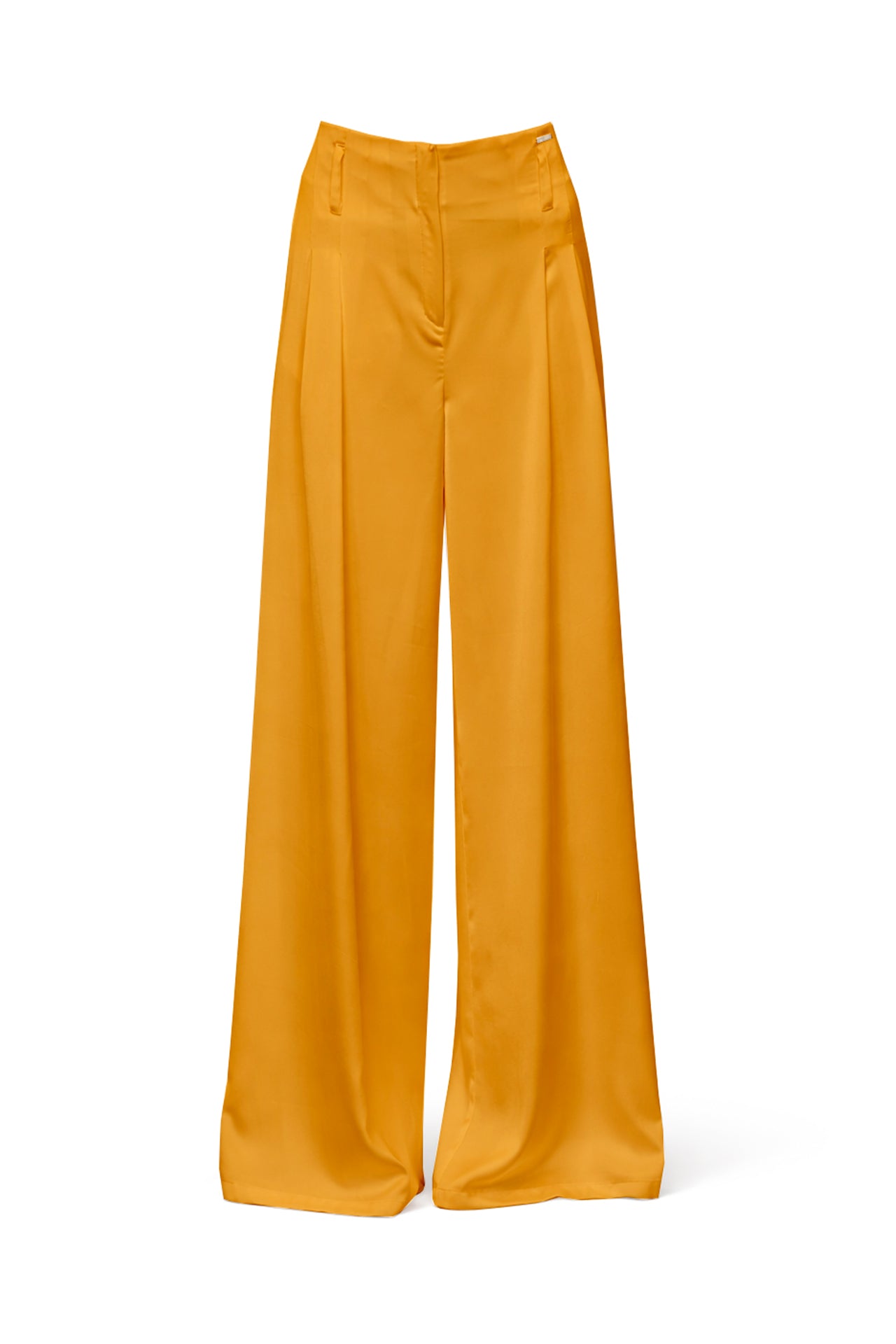 Pantalón satinado de pernera ancha