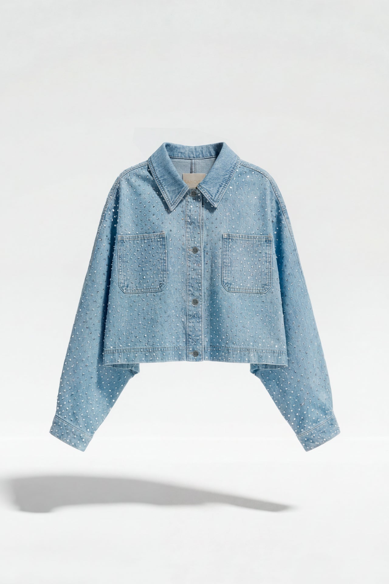 Blusão Denim com Brilhantes Conjunto