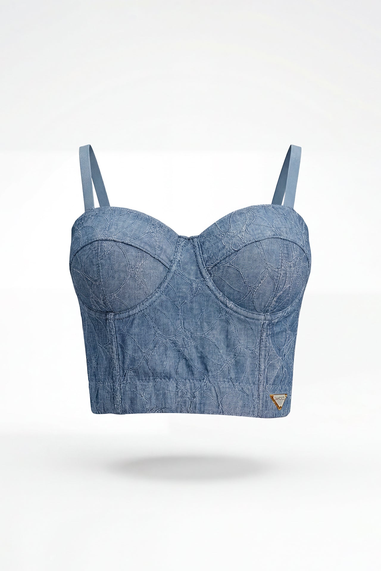 Top Corset com Alças Ajustáveis e Fecho de Colchetes