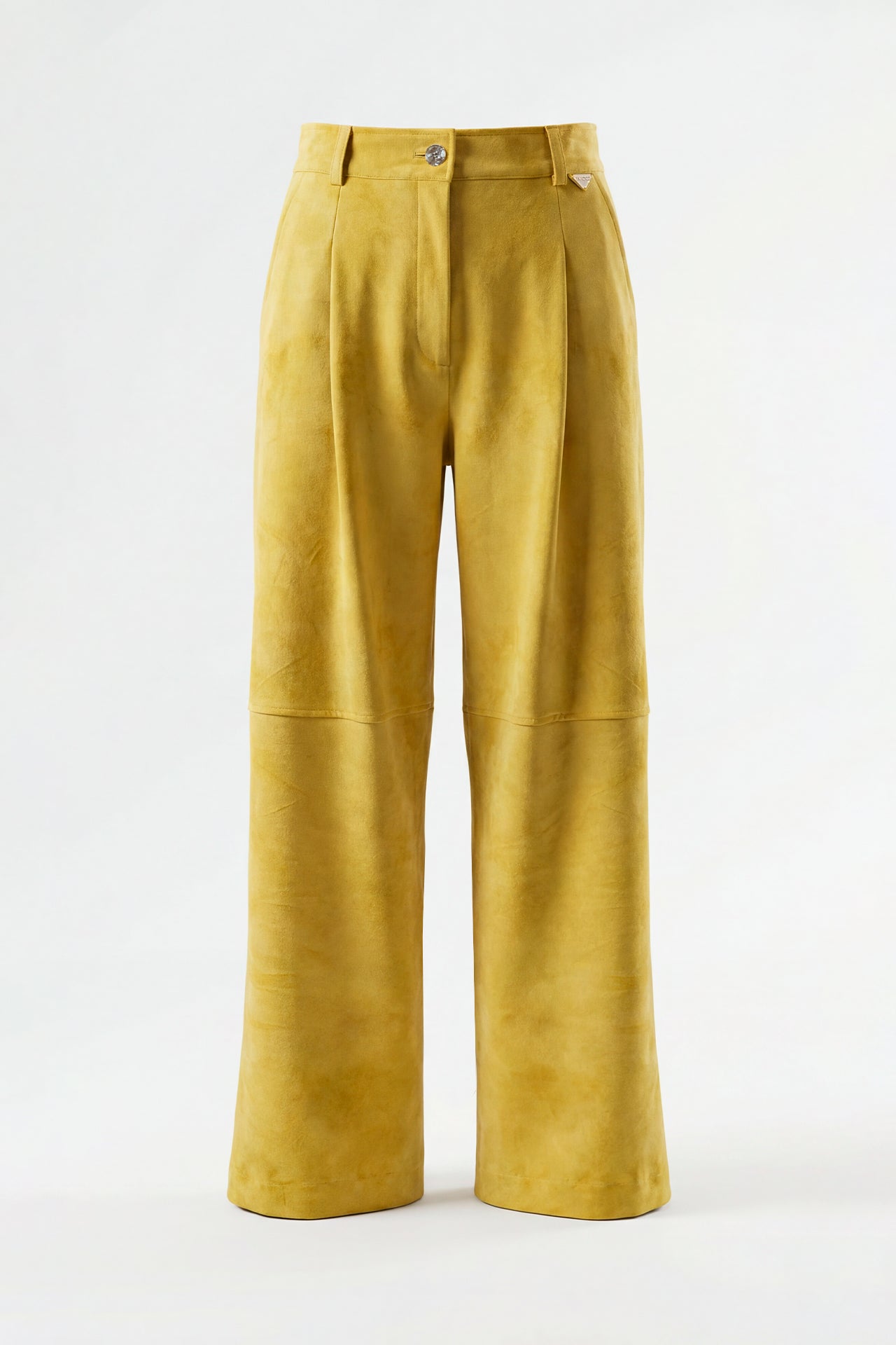 Calça Wide Leg efeito Camurça