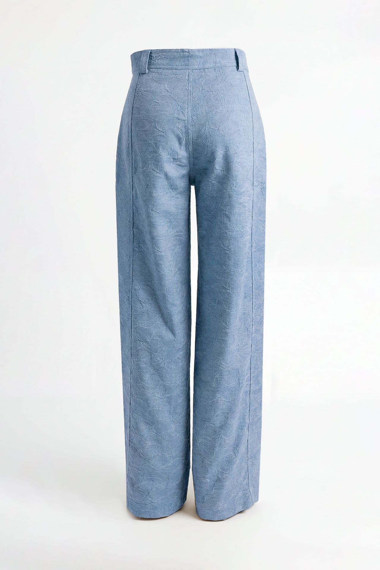 Calças de Cintura Subida em Renda