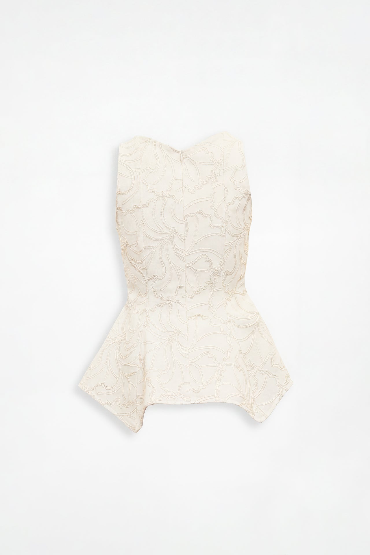 Top Assimétrico Bordado com Lantejoulas