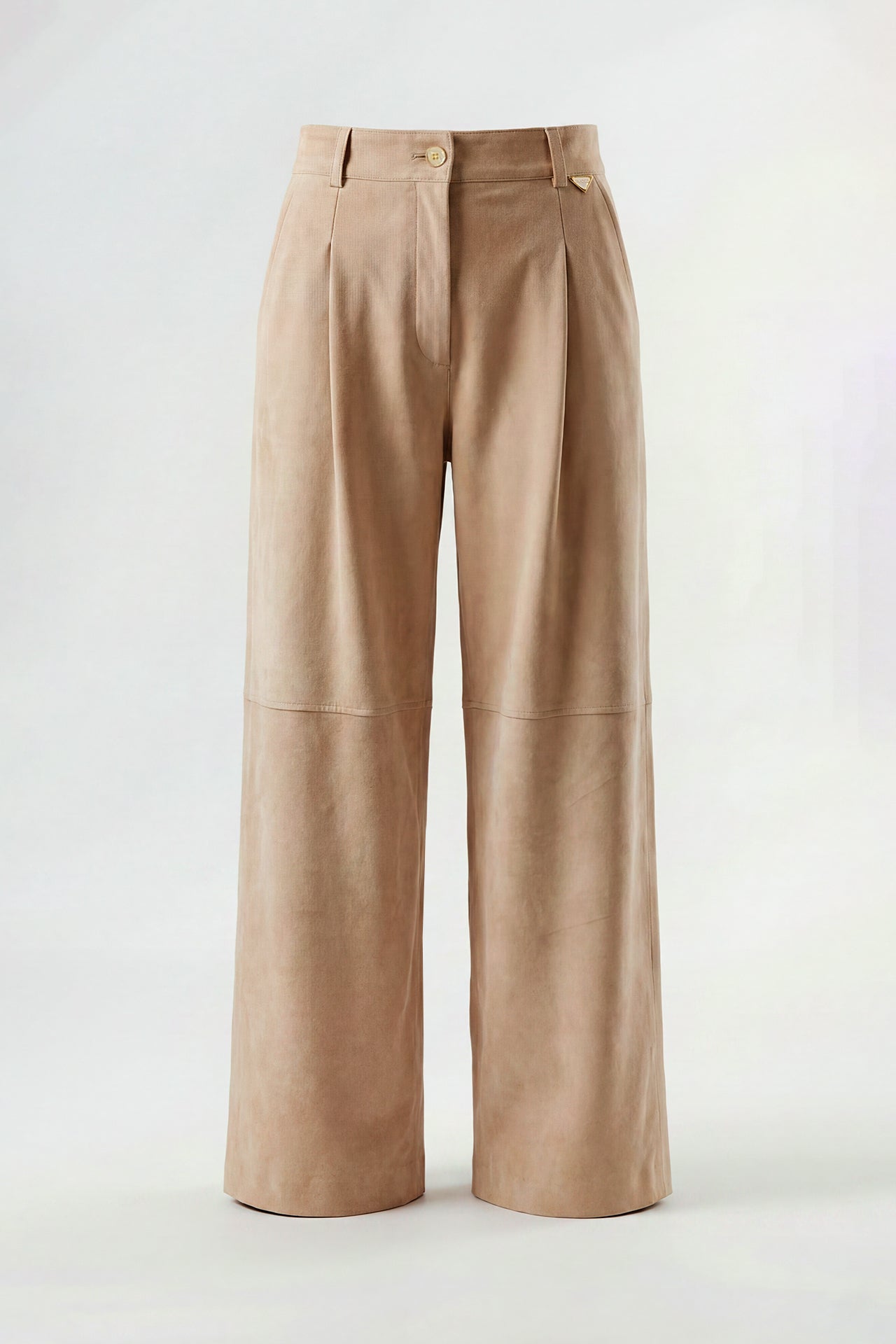 Calça Wide Leg efeito Camurça