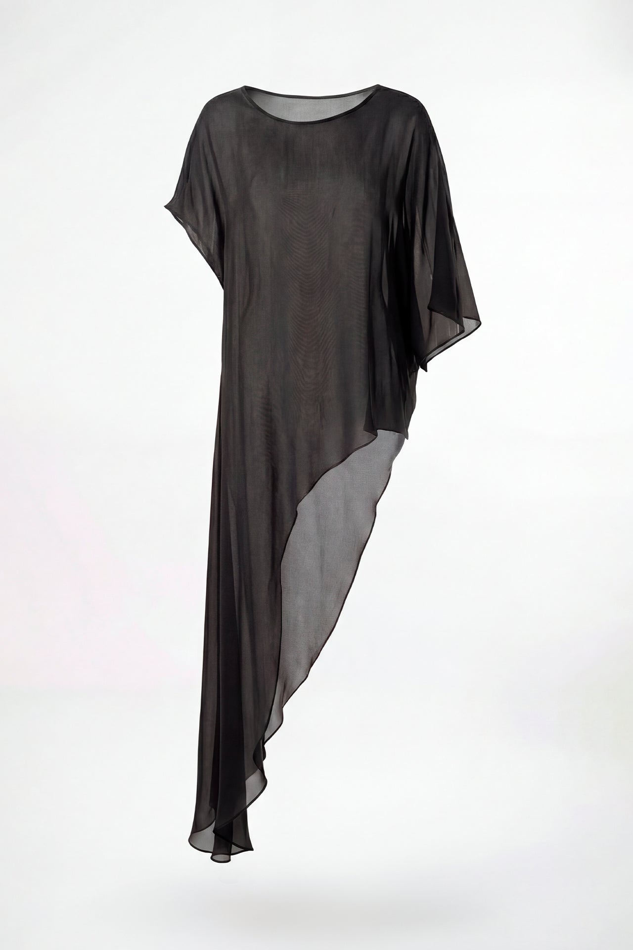 Top Assimétrico com Transparência Subtil