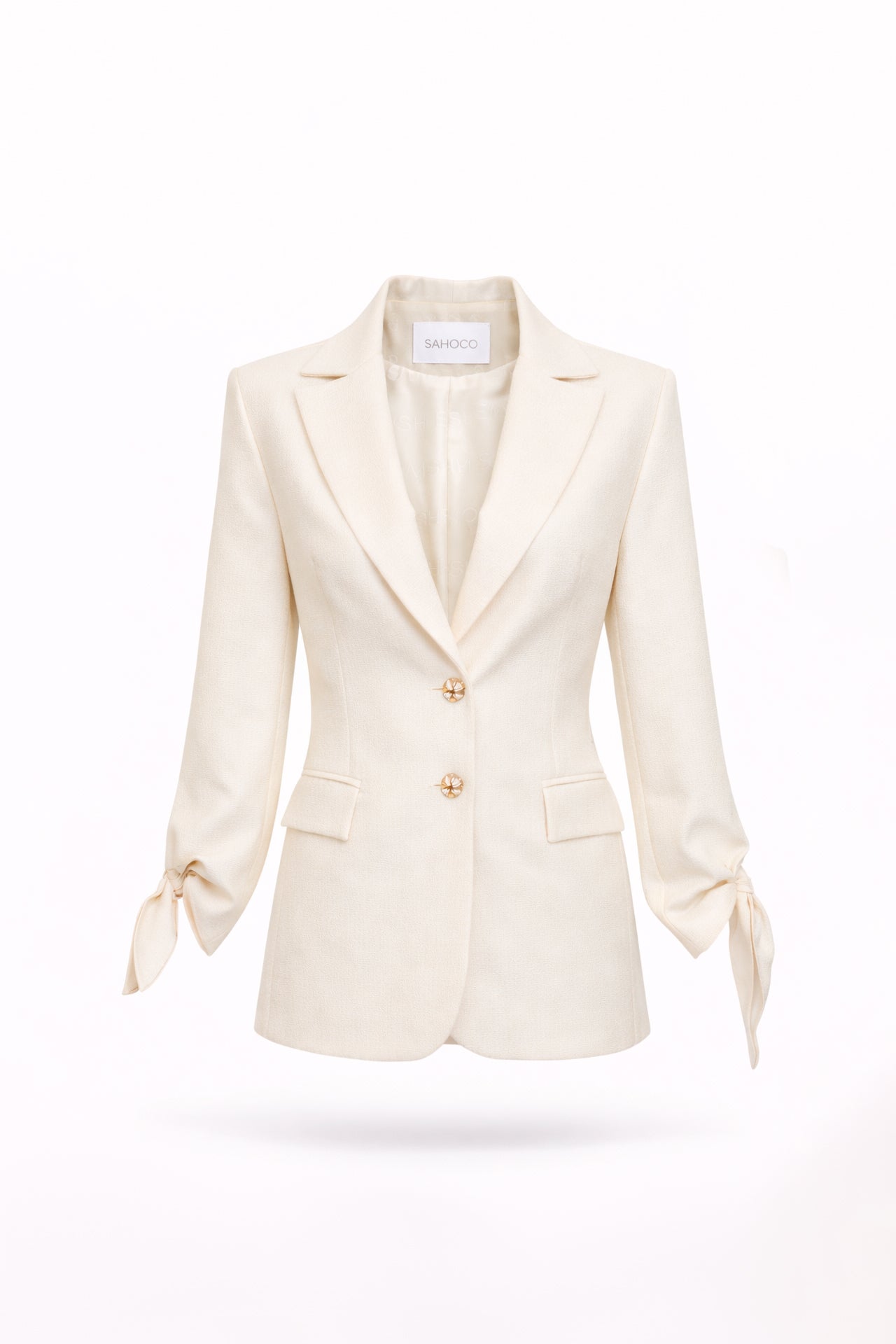 Blazer Estruturado com Laço nas Mangas