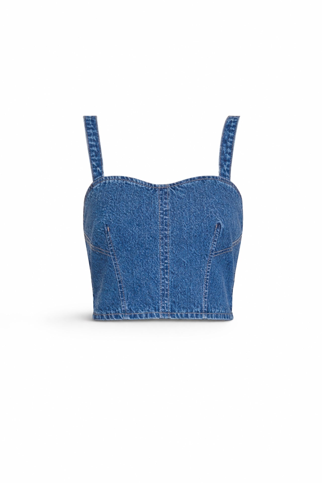 Top Denim com Alças