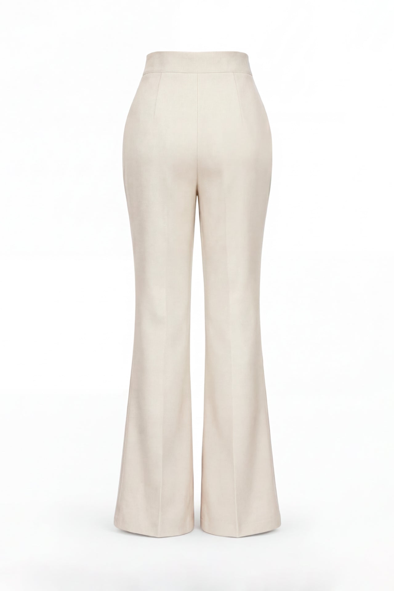 Calças Flare de Cintura Subida com Botões