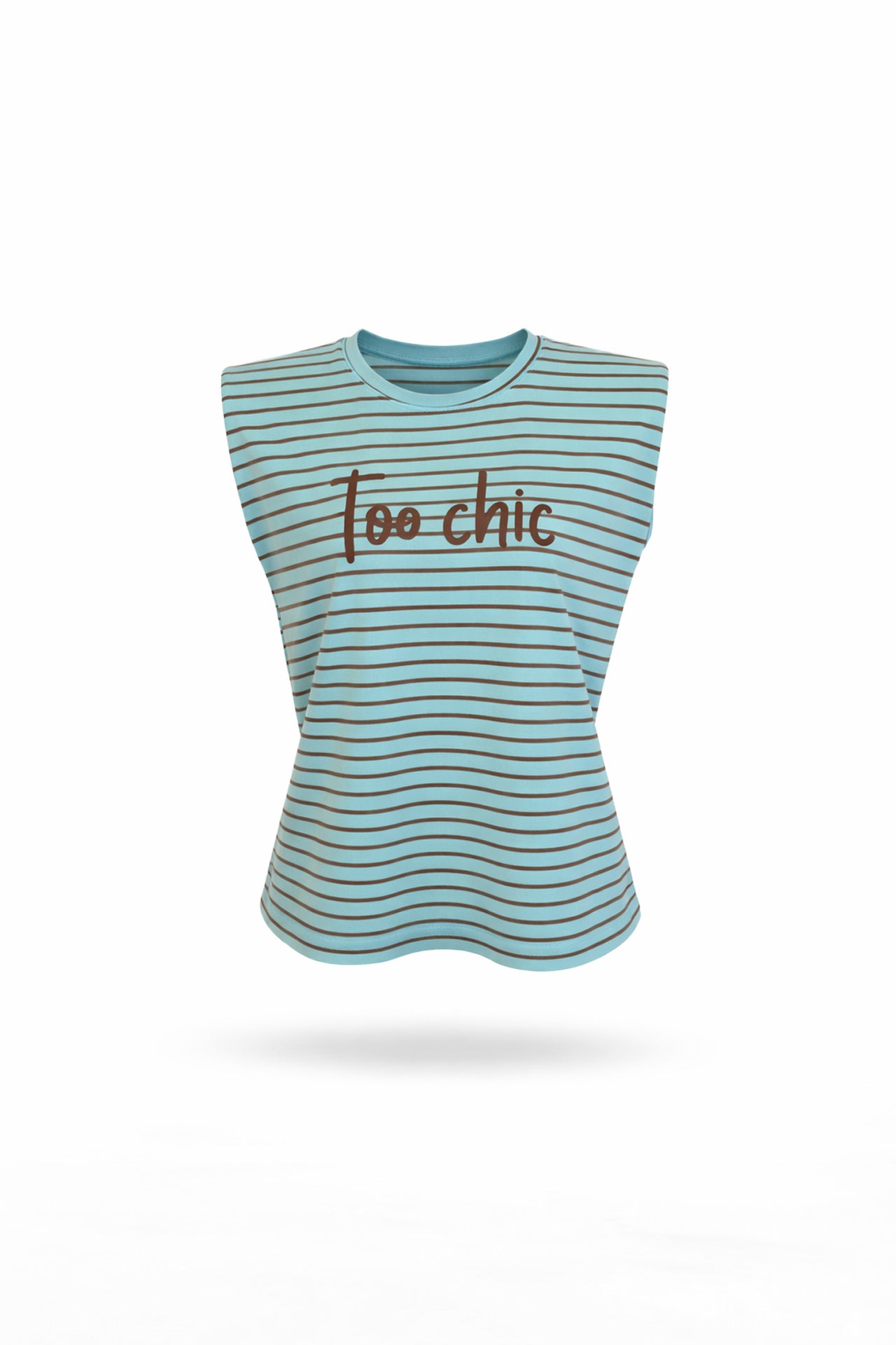 Camiseta de rayas con hombreras