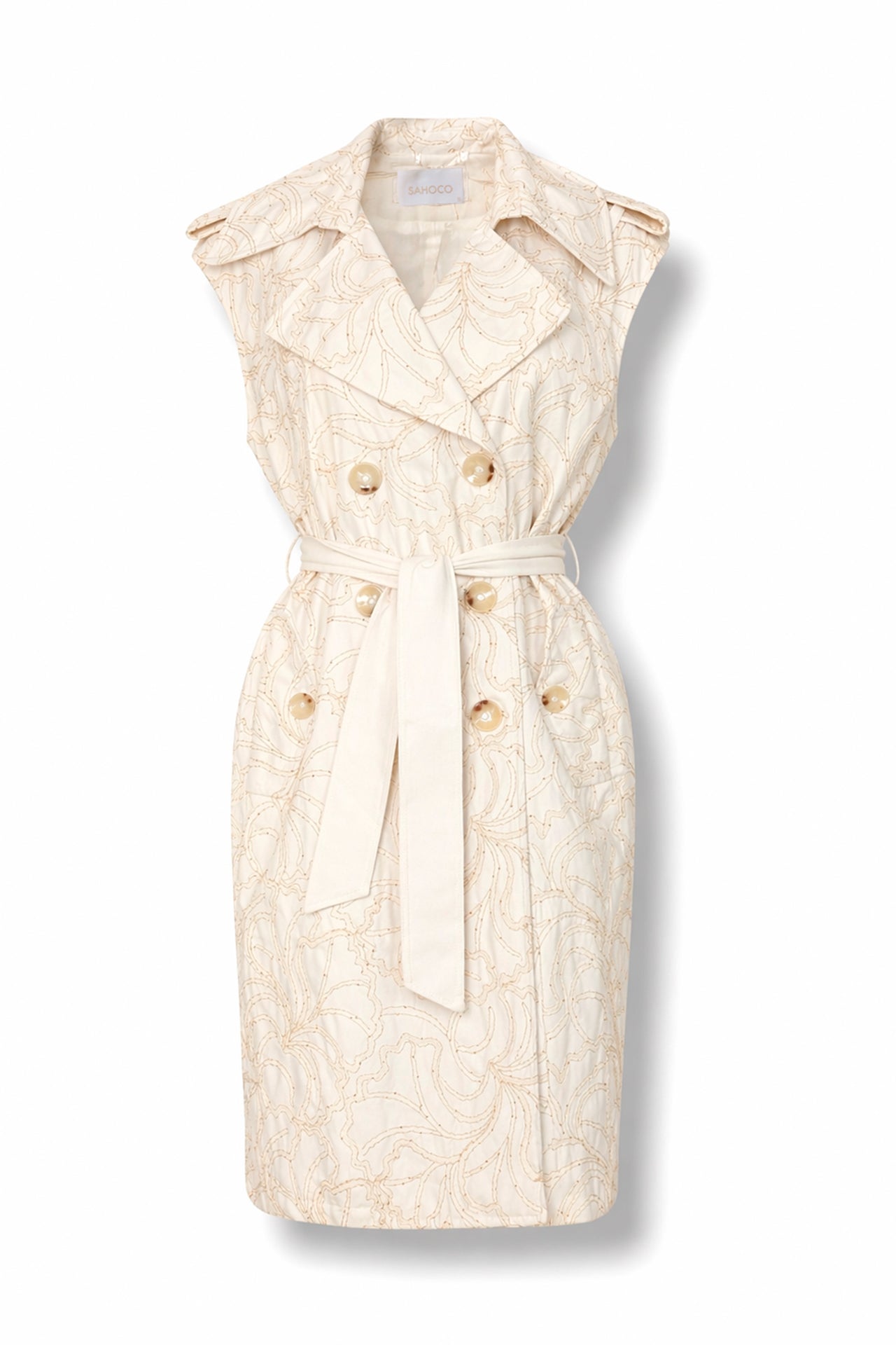Colete Trench Bordado