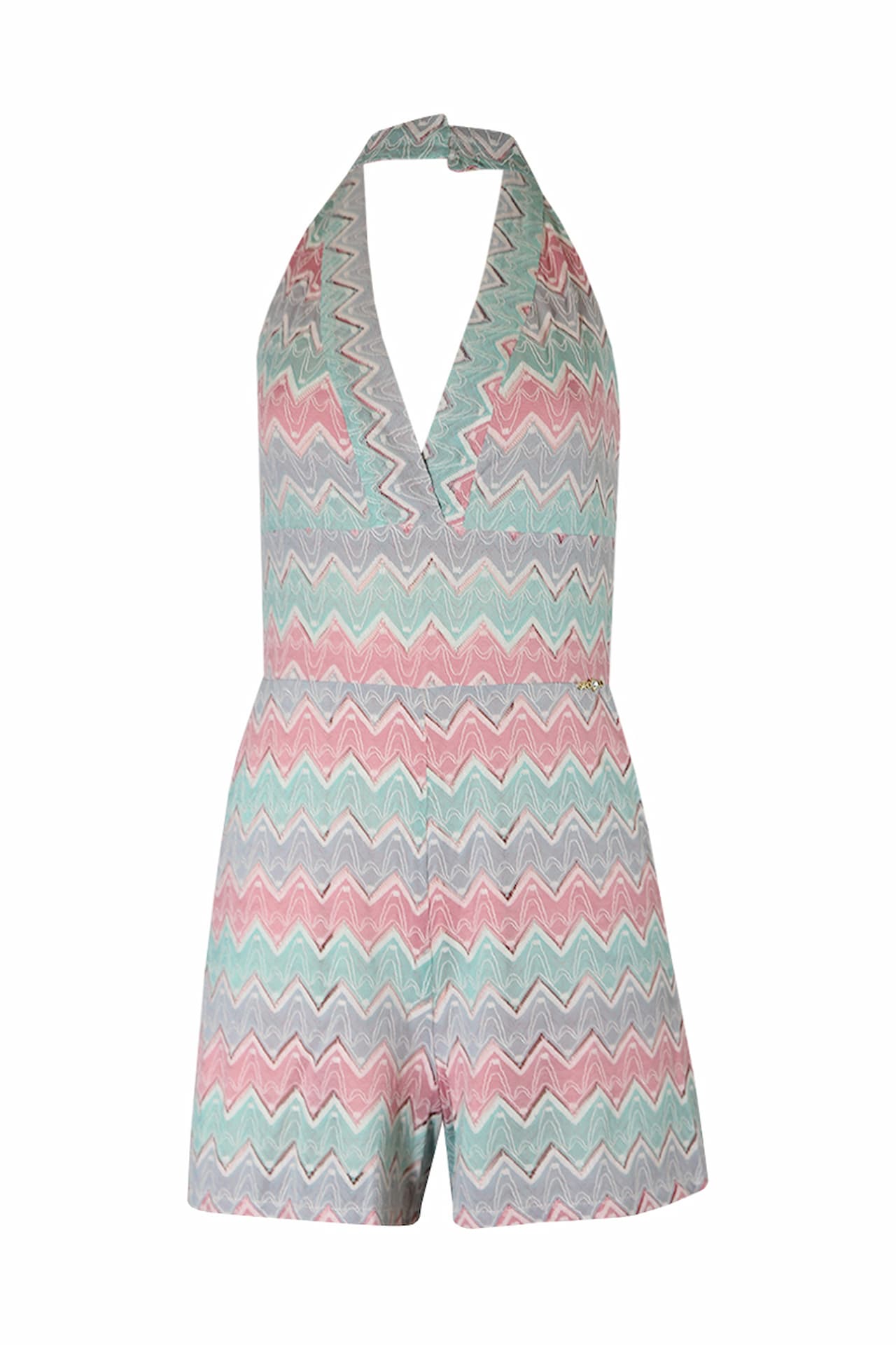 Macacão curto jacquard