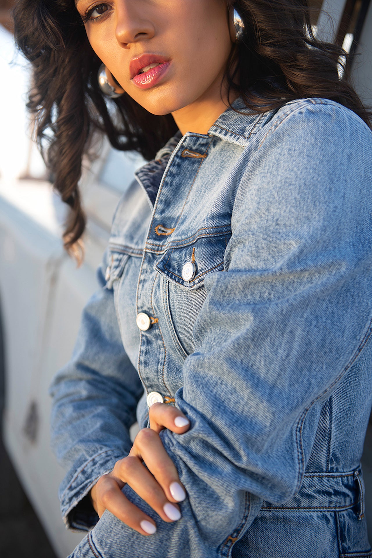 Macacão comprido de ganga