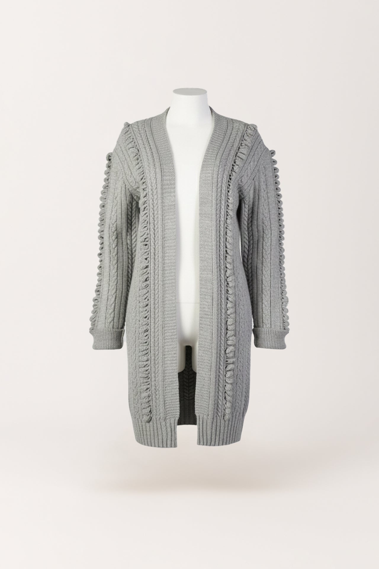 Cardigan Longo em Tricot