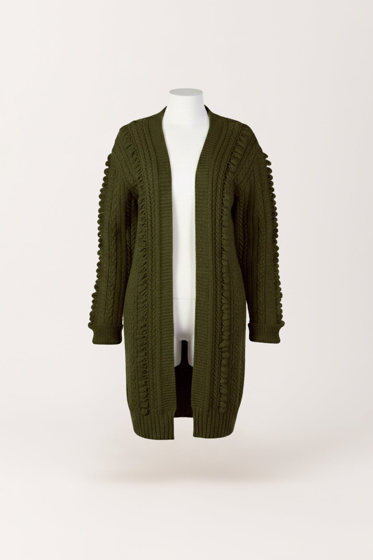 Cardigan Longo em Tricot