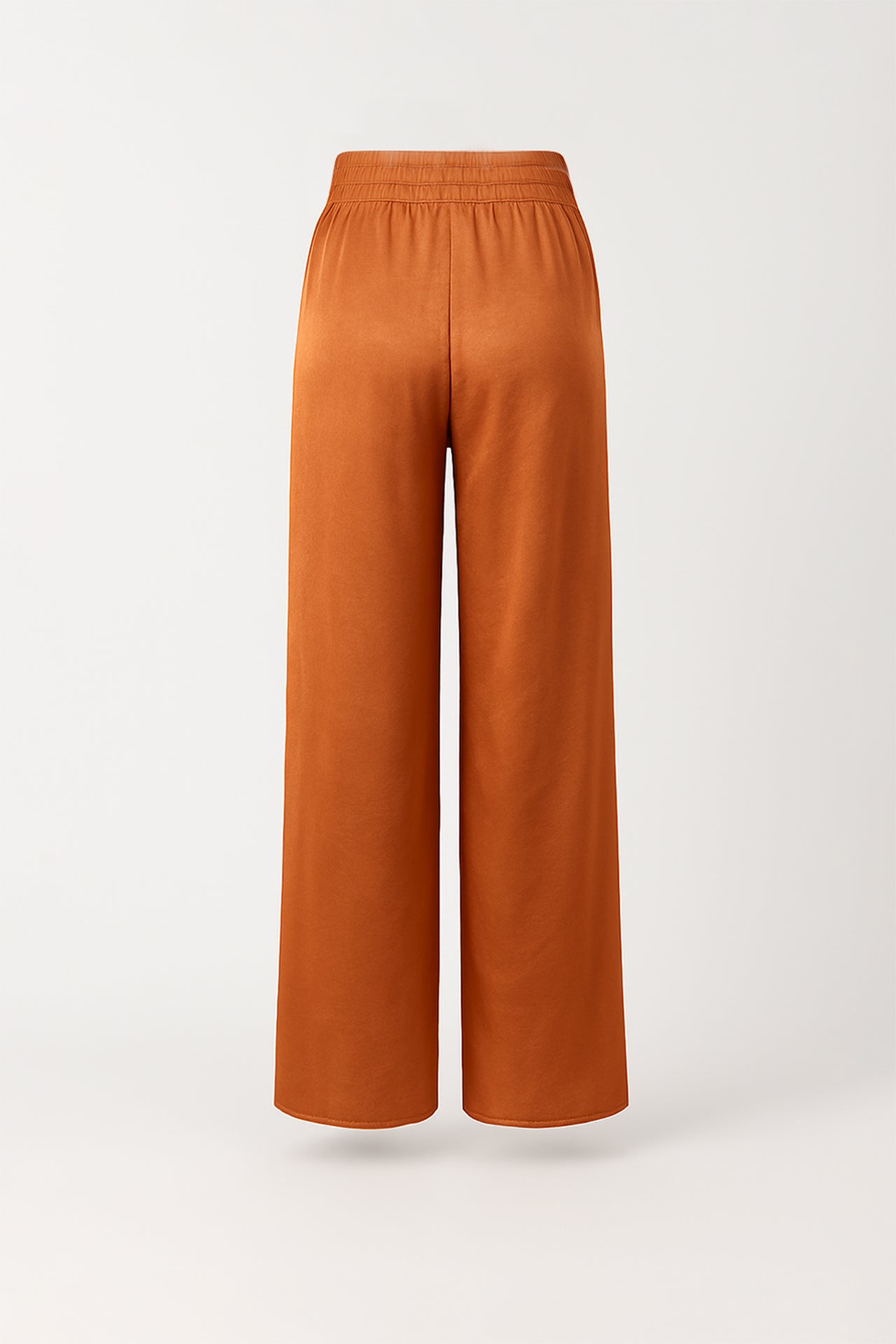 Calças fluídas acetinadas