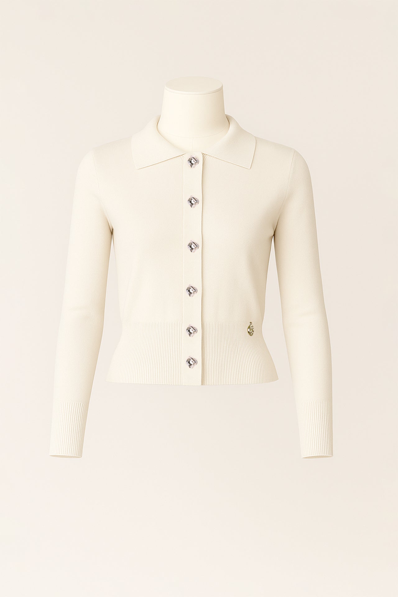 Cardigan em Malha Fina com Botões Decorativos