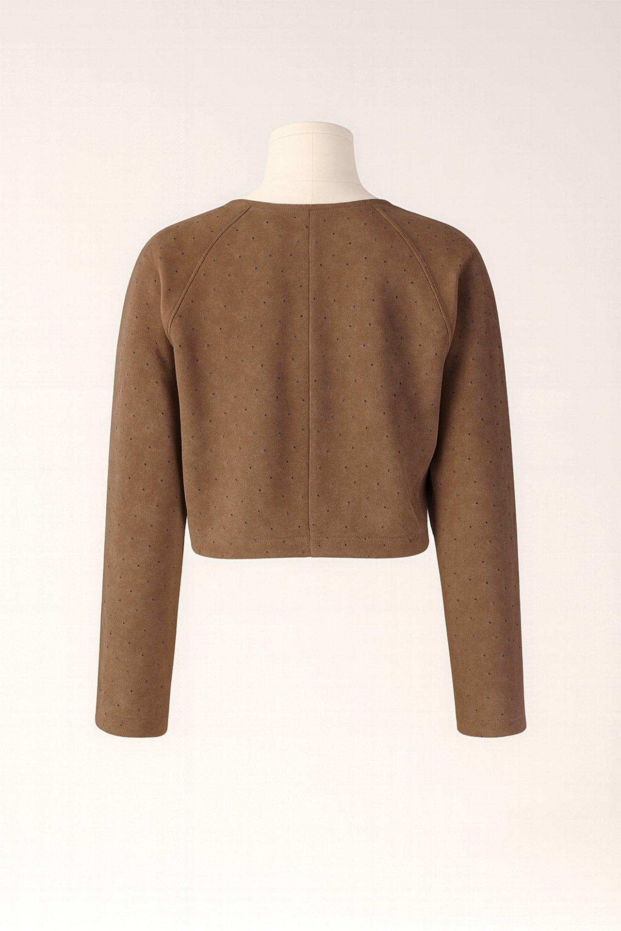 Top Curto com Acabamento Pele de Pêssego e Aplicações Brilhantes