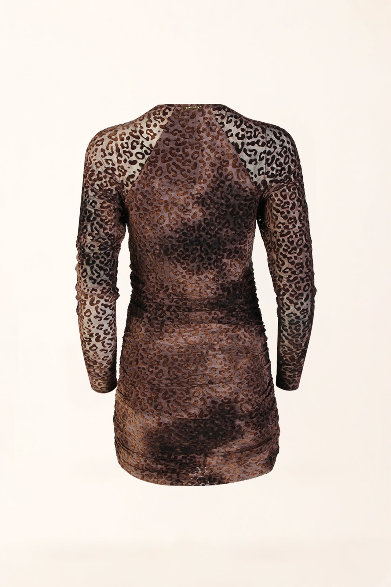 Vestido Curto em Malha Devoré Animal