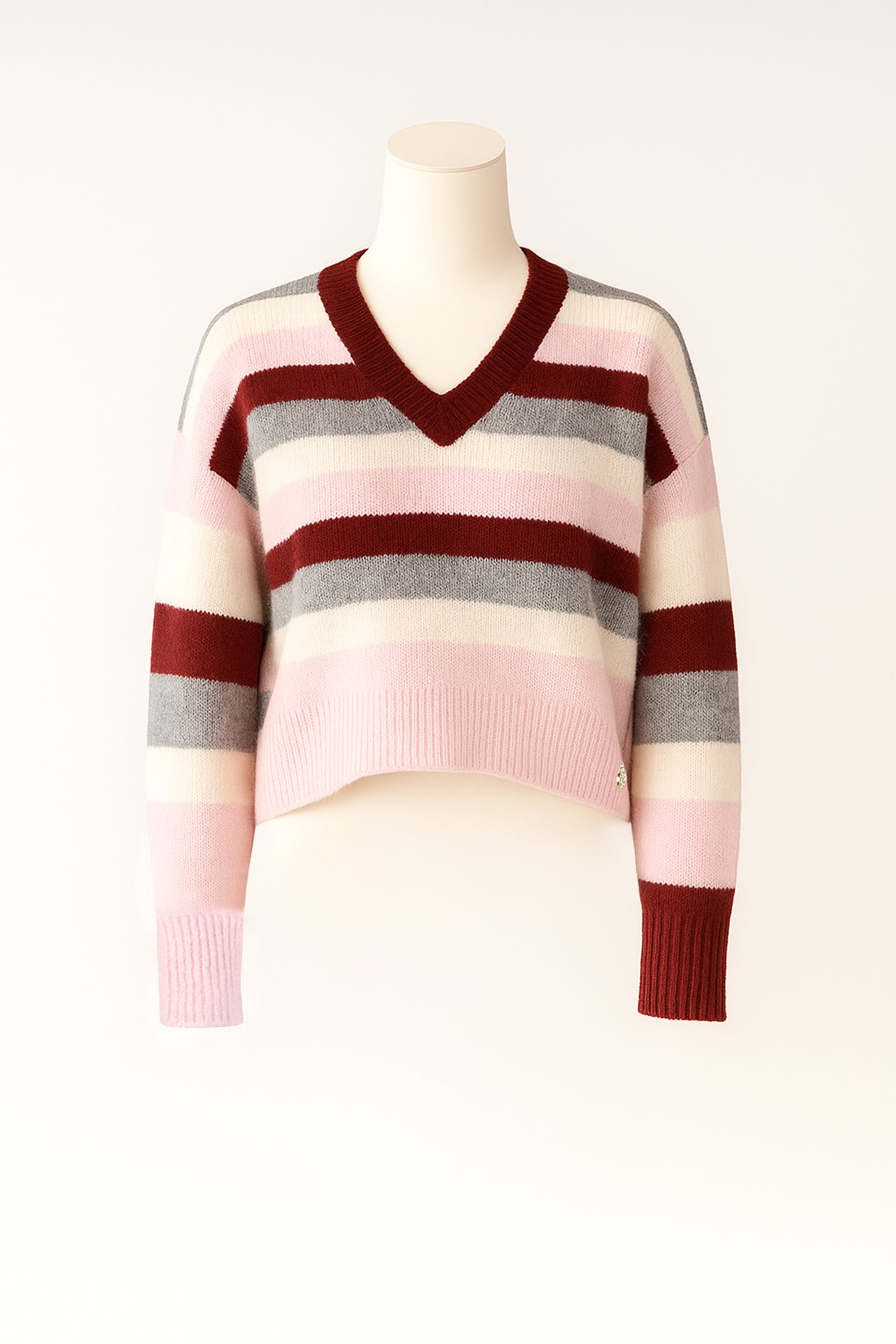 Camisola Cropped às Riscas