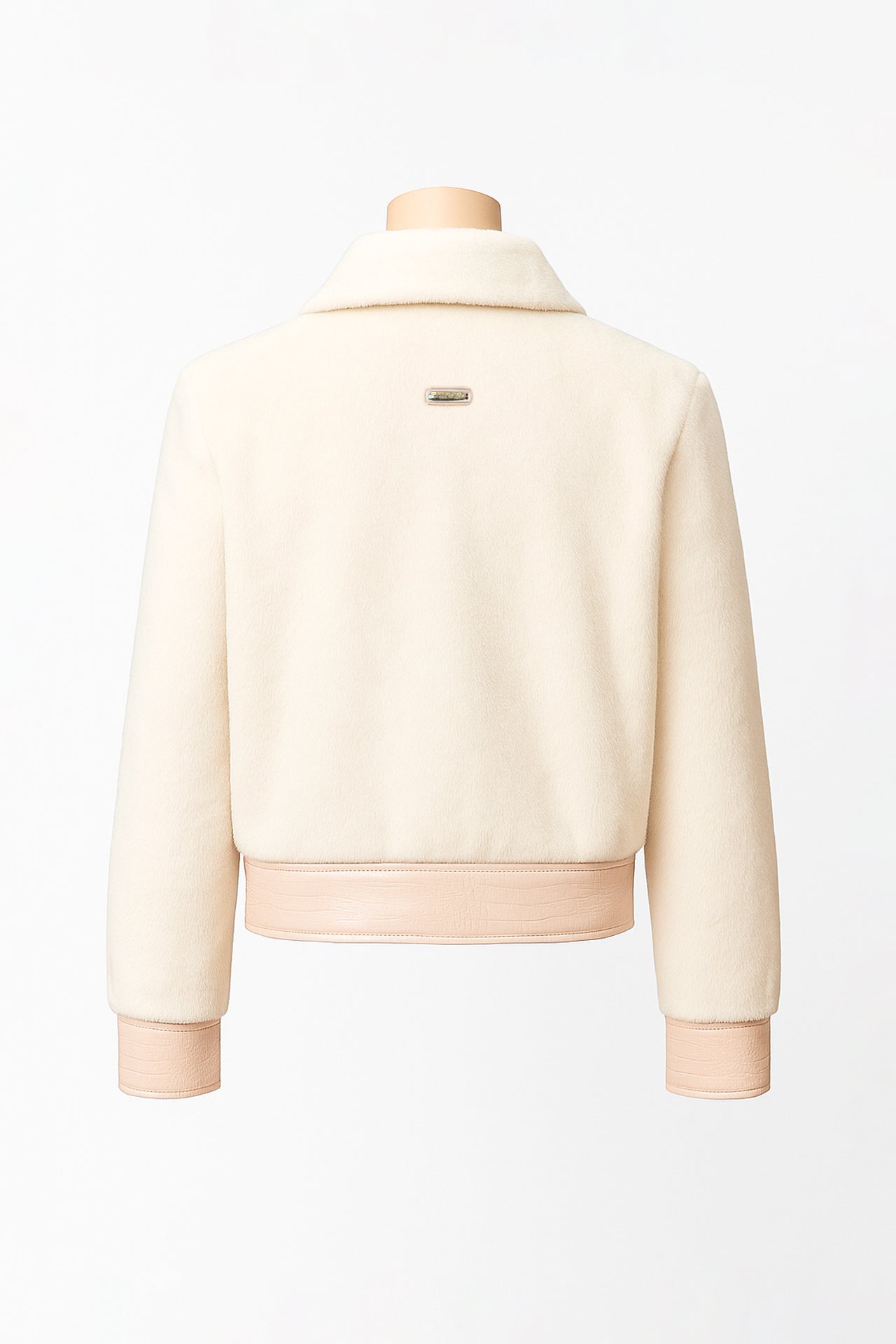 Casaco Curto Ecopele Combinado com Pelo