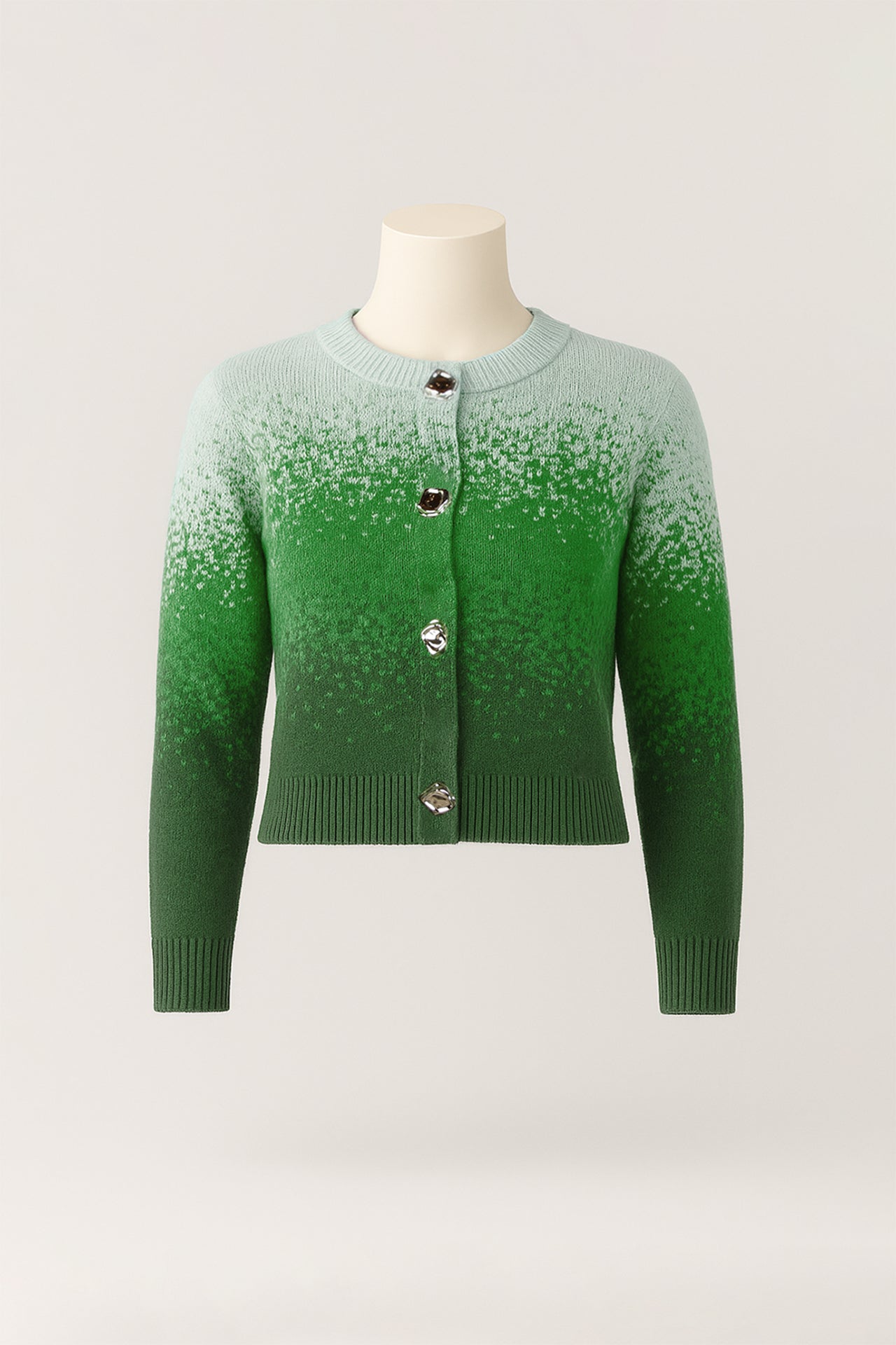 Cardigan em Malha Degradê