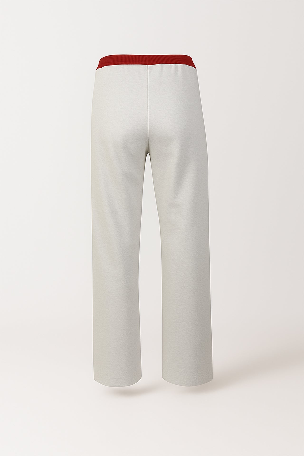 Calças jogger em cinzento claro com cintura contrastante