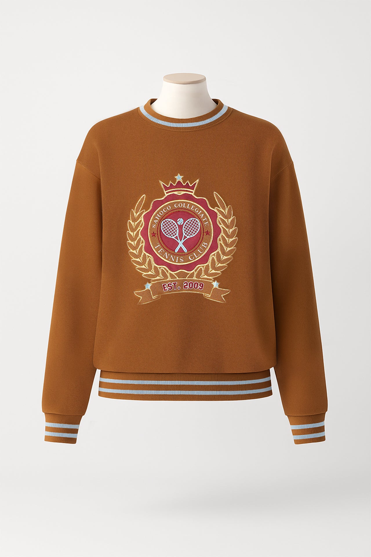 Sweatshirt com bordado collegiate