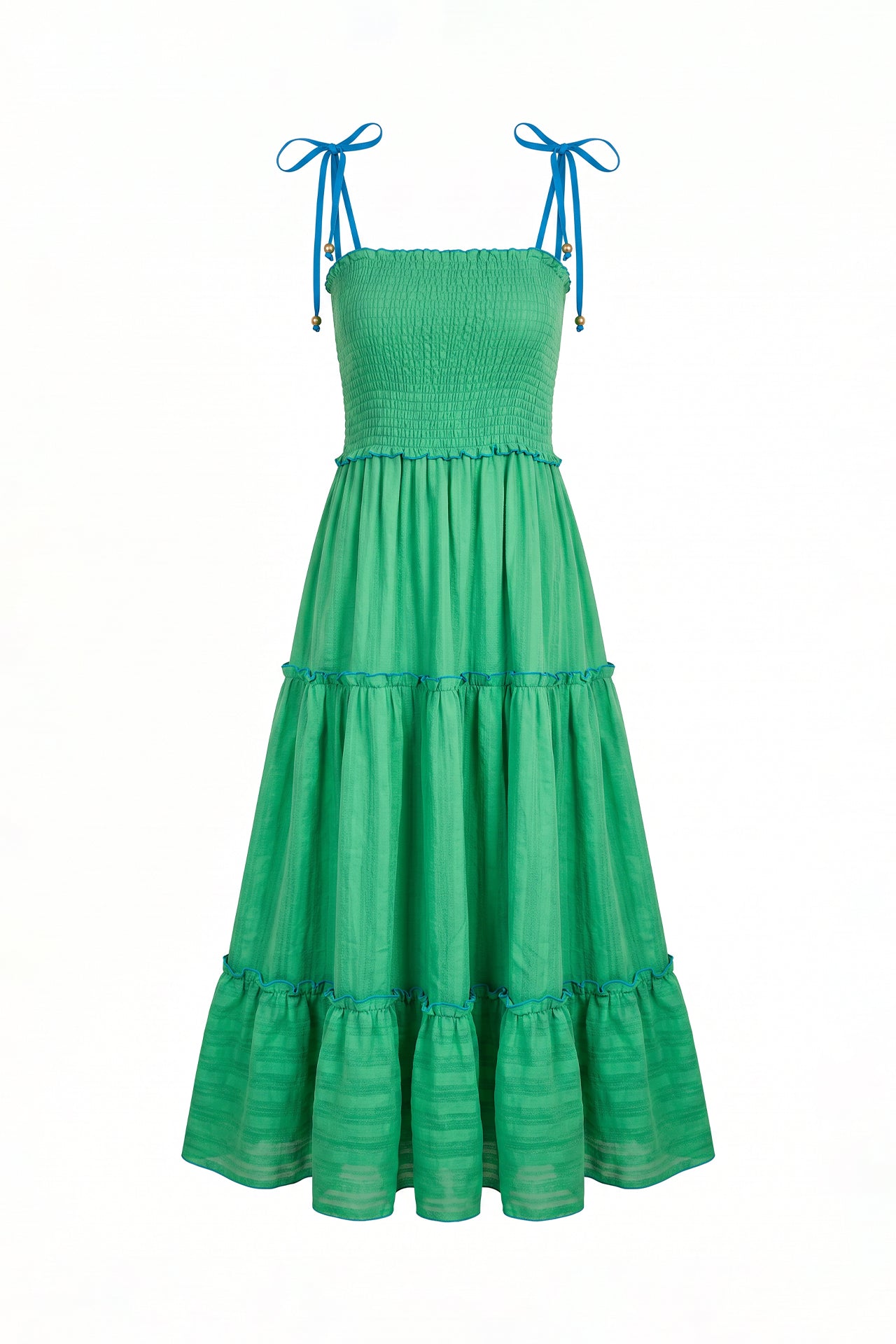 Vestido mídi folhos