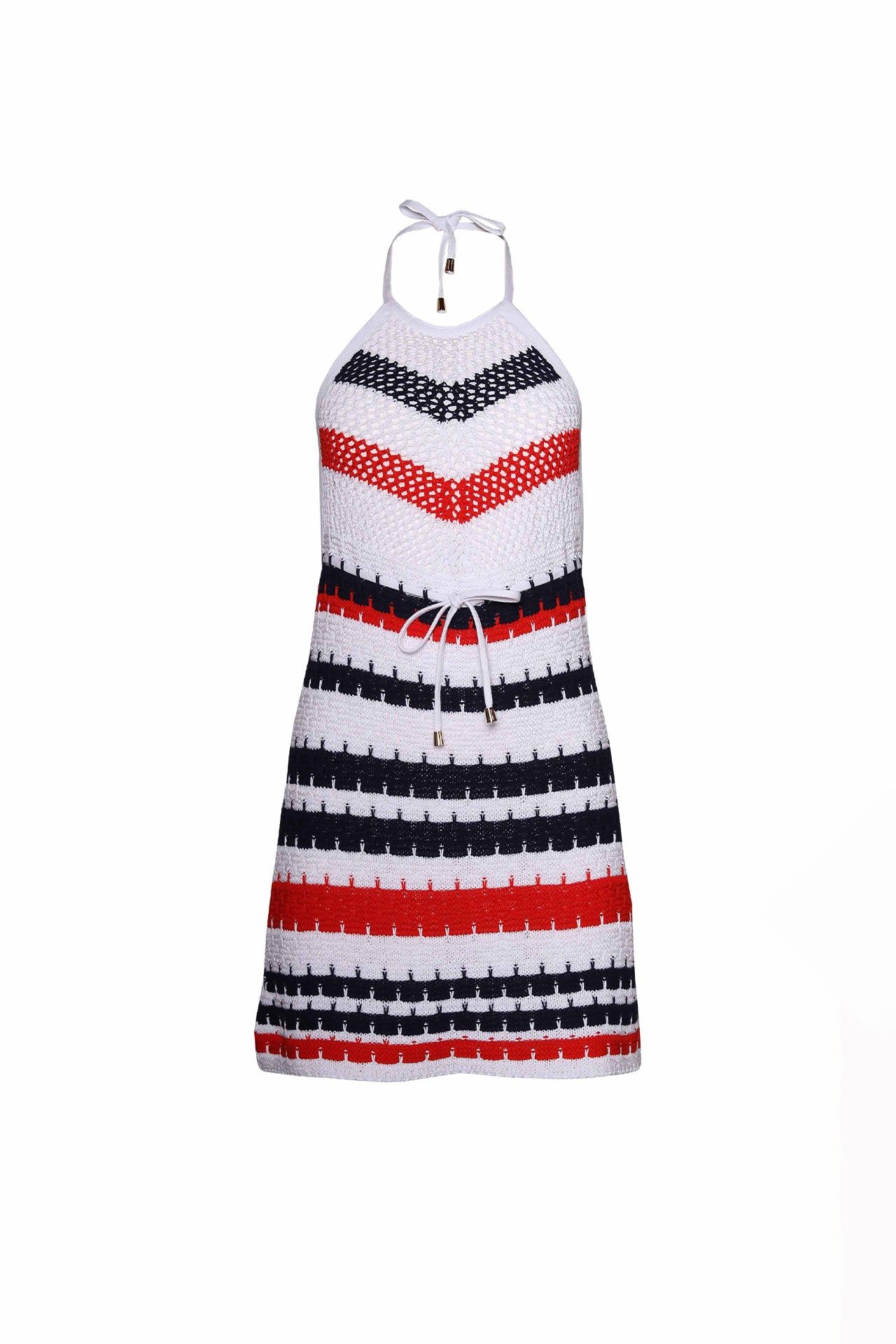 Vestido de malha gola halter