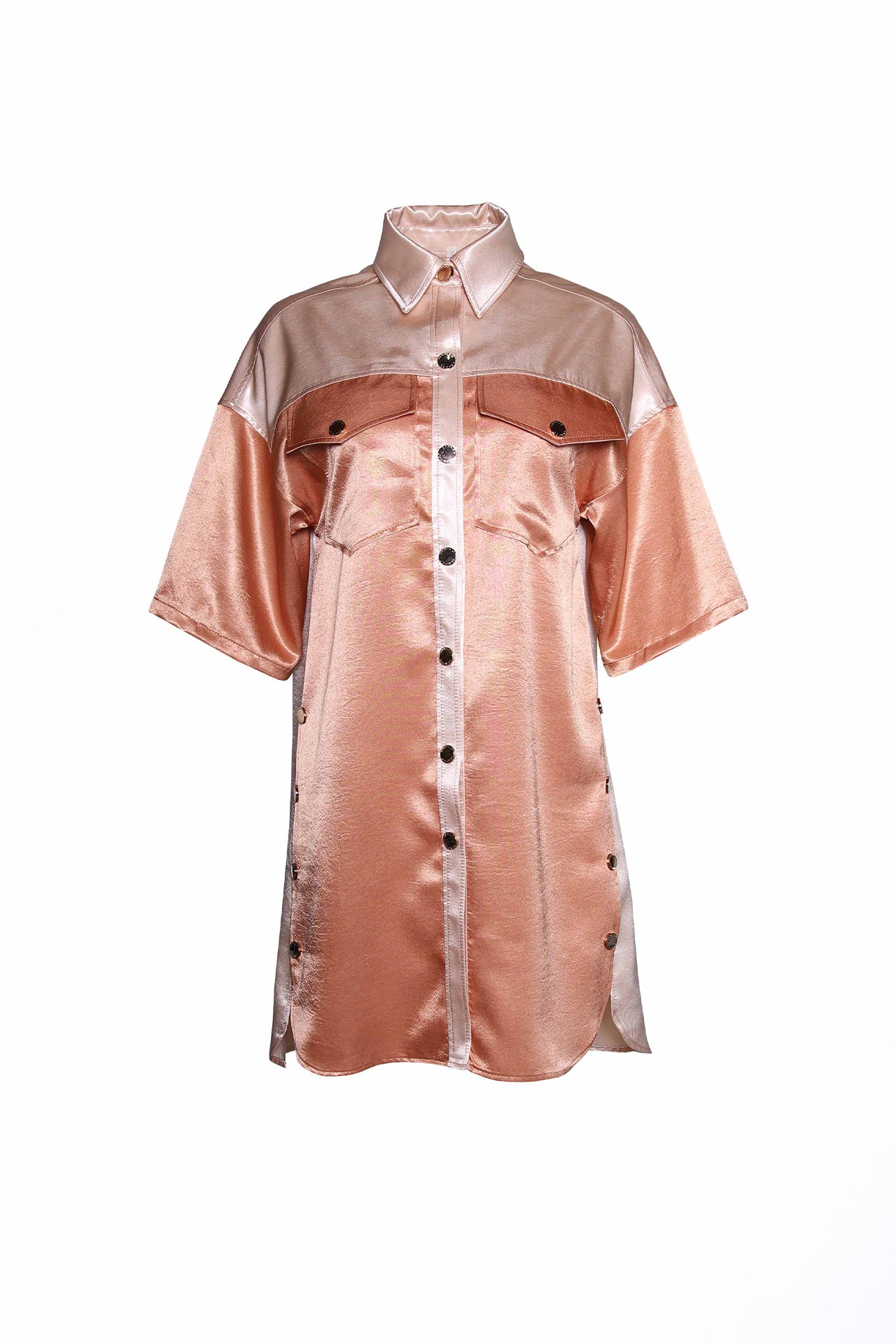 Vestido Camiseiro Oversize Bordado
