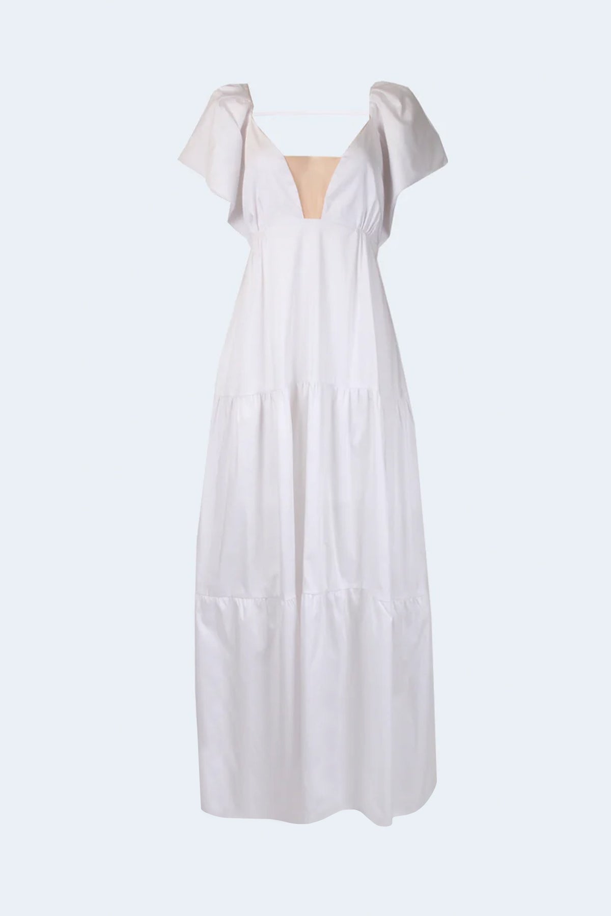 Vestido Comprido com Folhos