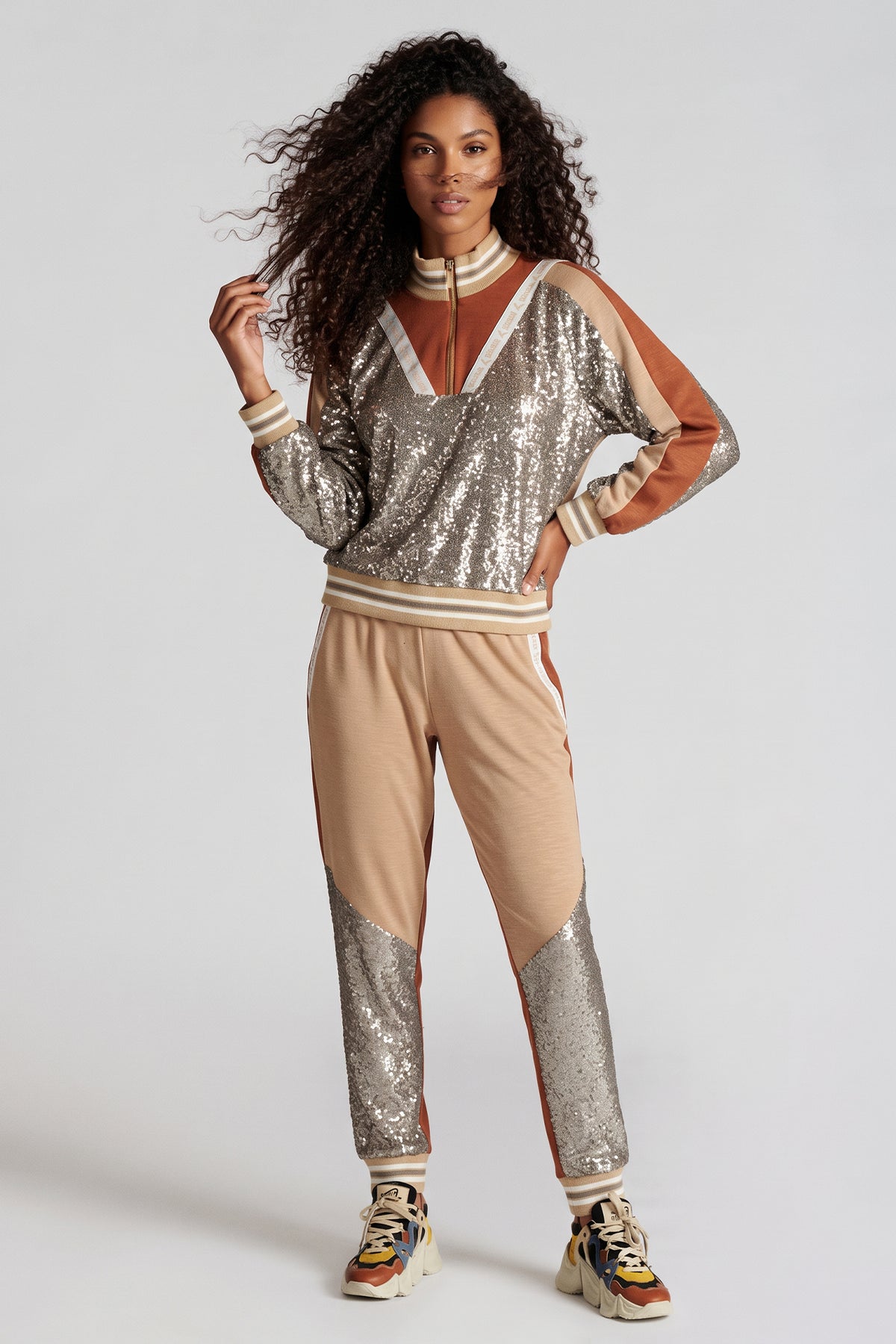 Sequin Jogger Pants
